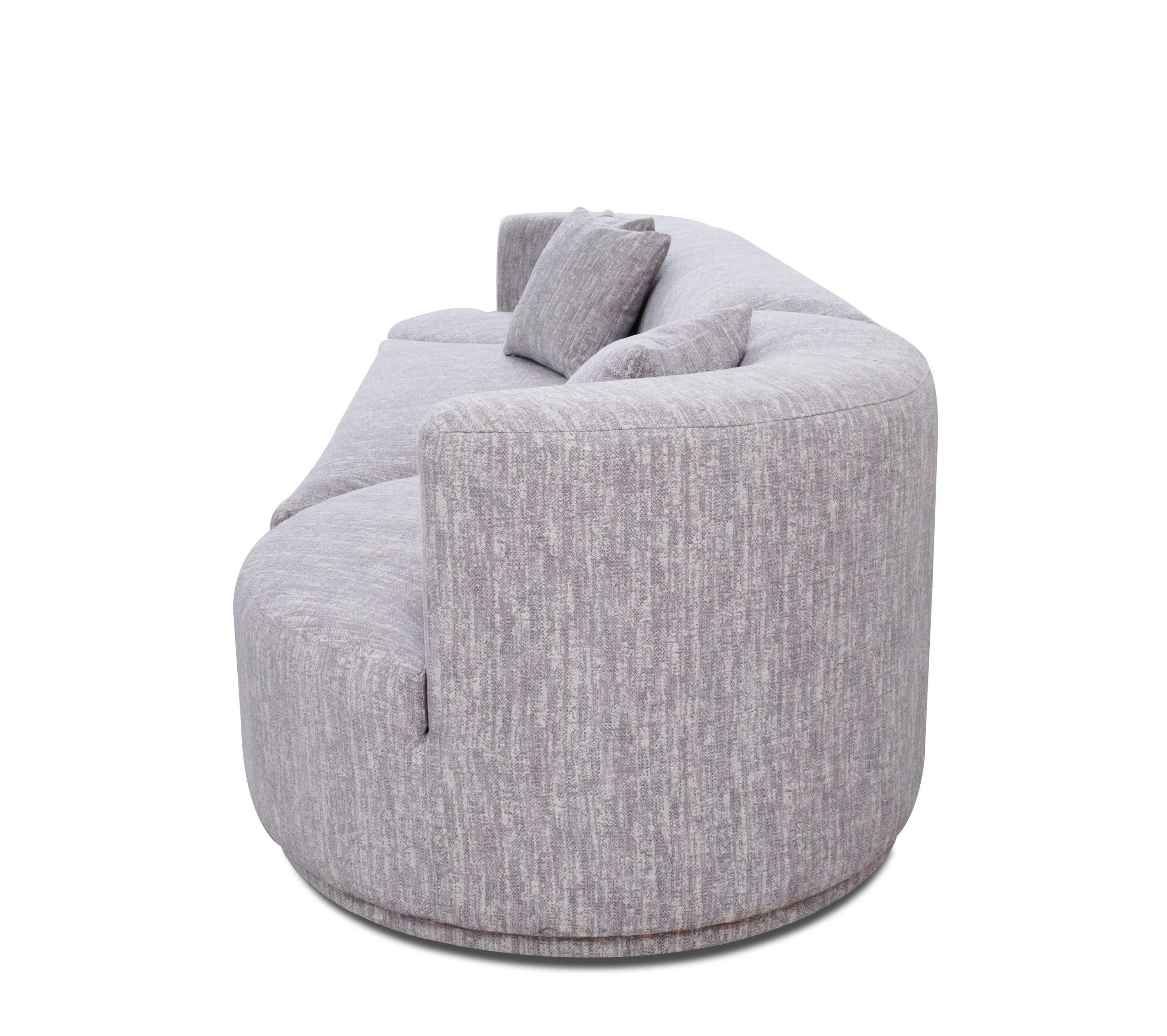 Beau Modern Fabric Sectional Sofa With 2 Swirling Chair