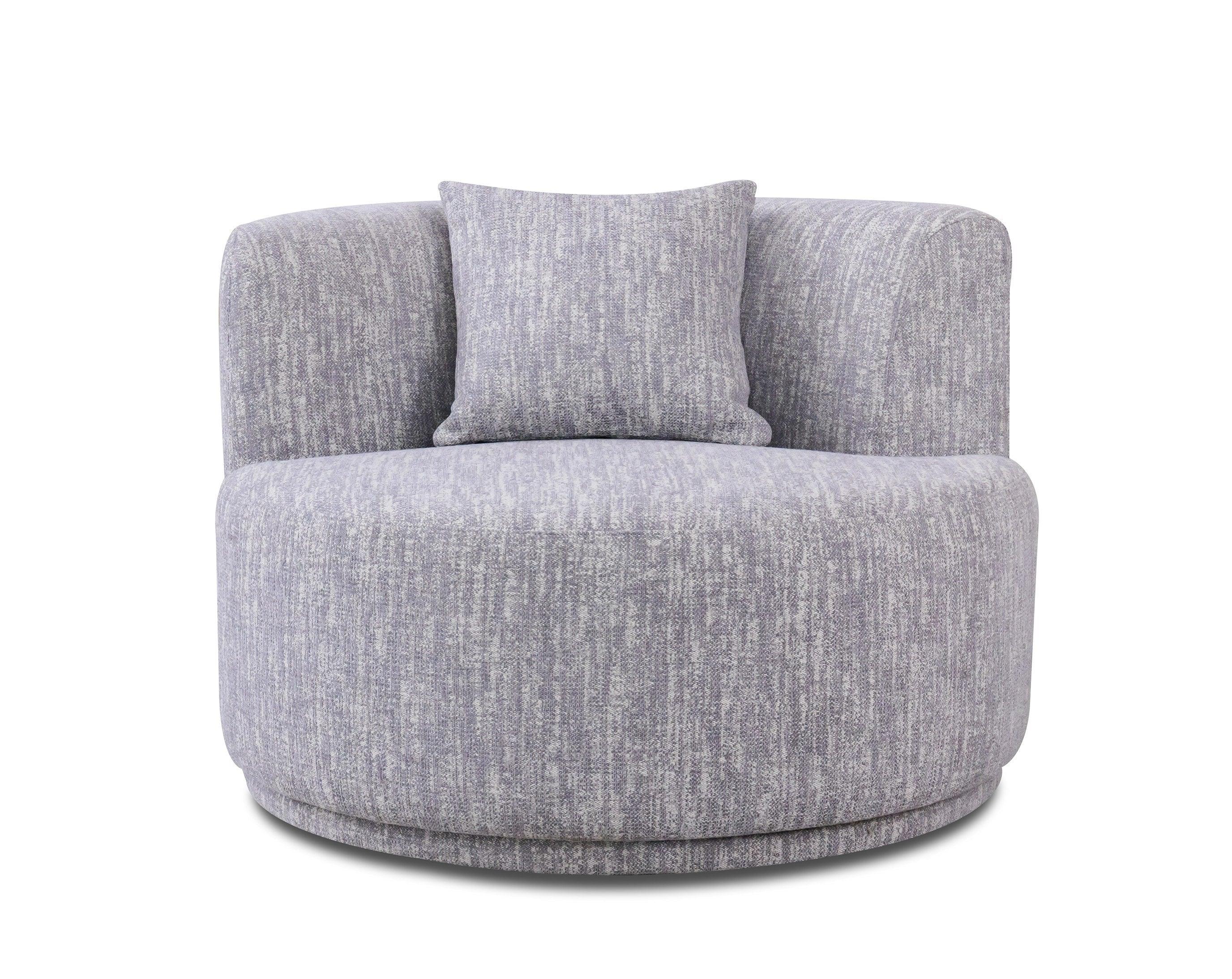 Beau Modern Fabric Sectional Sofa With 2 Swirling Chair