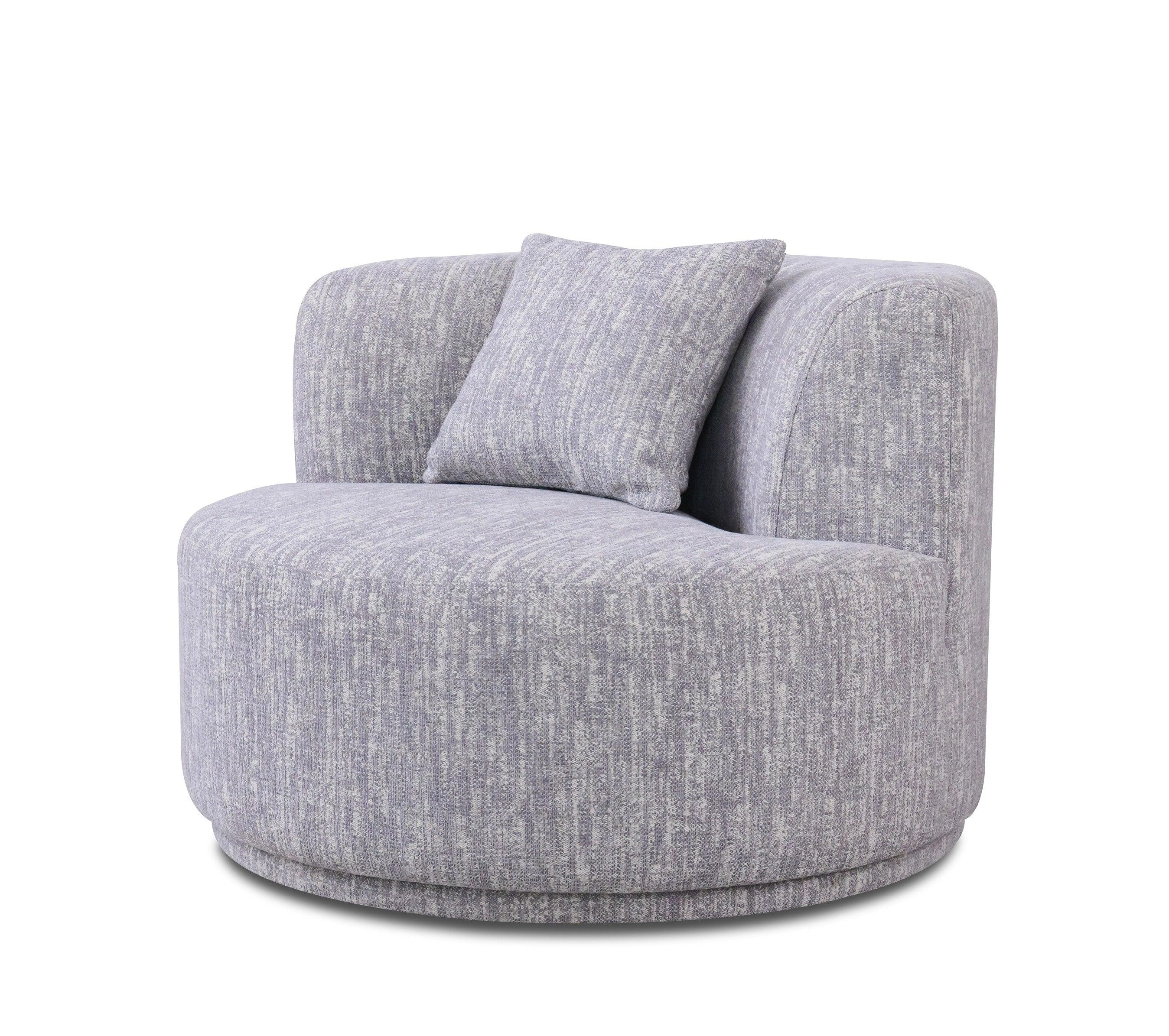 Beau Modern Fabric Sectional Sofa With 2 Swirling Chair