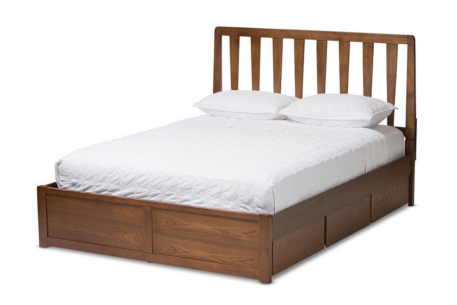 Raurey Modern and Contemporary Finished Storage Platform Bed