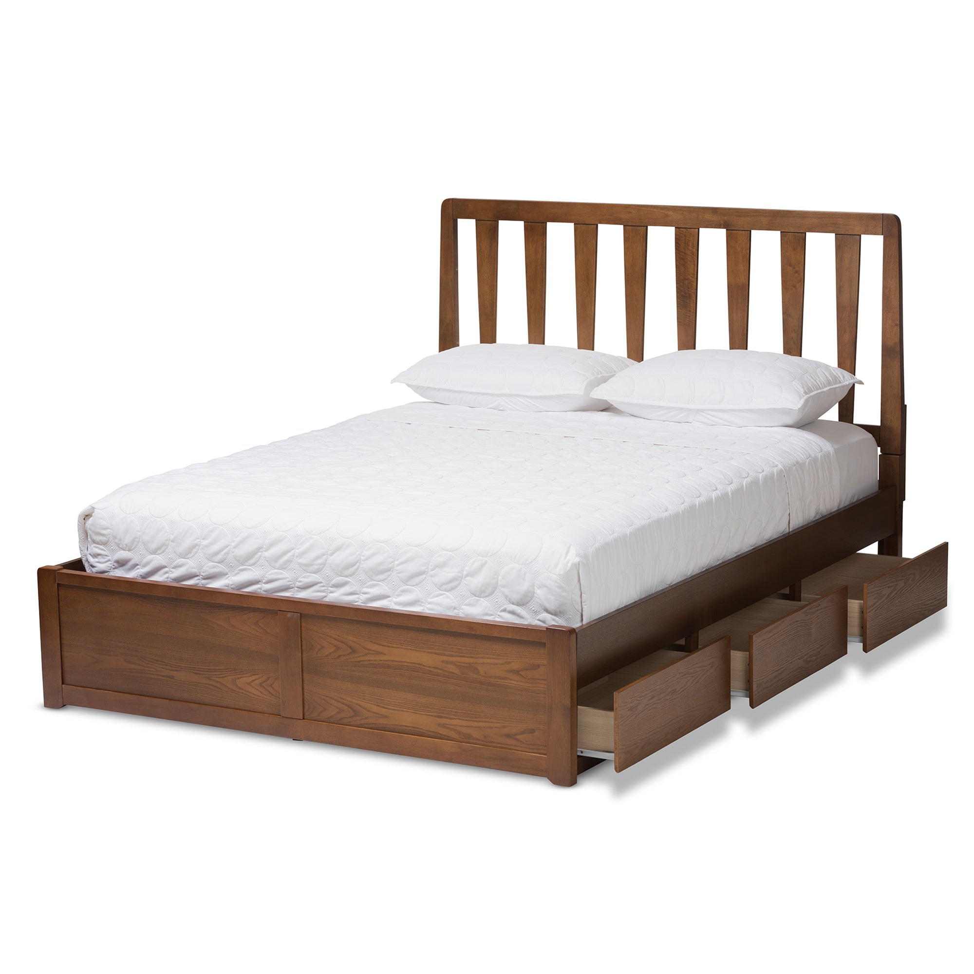 Raurey Modern and Contemporary Finished Storage Platform Bed