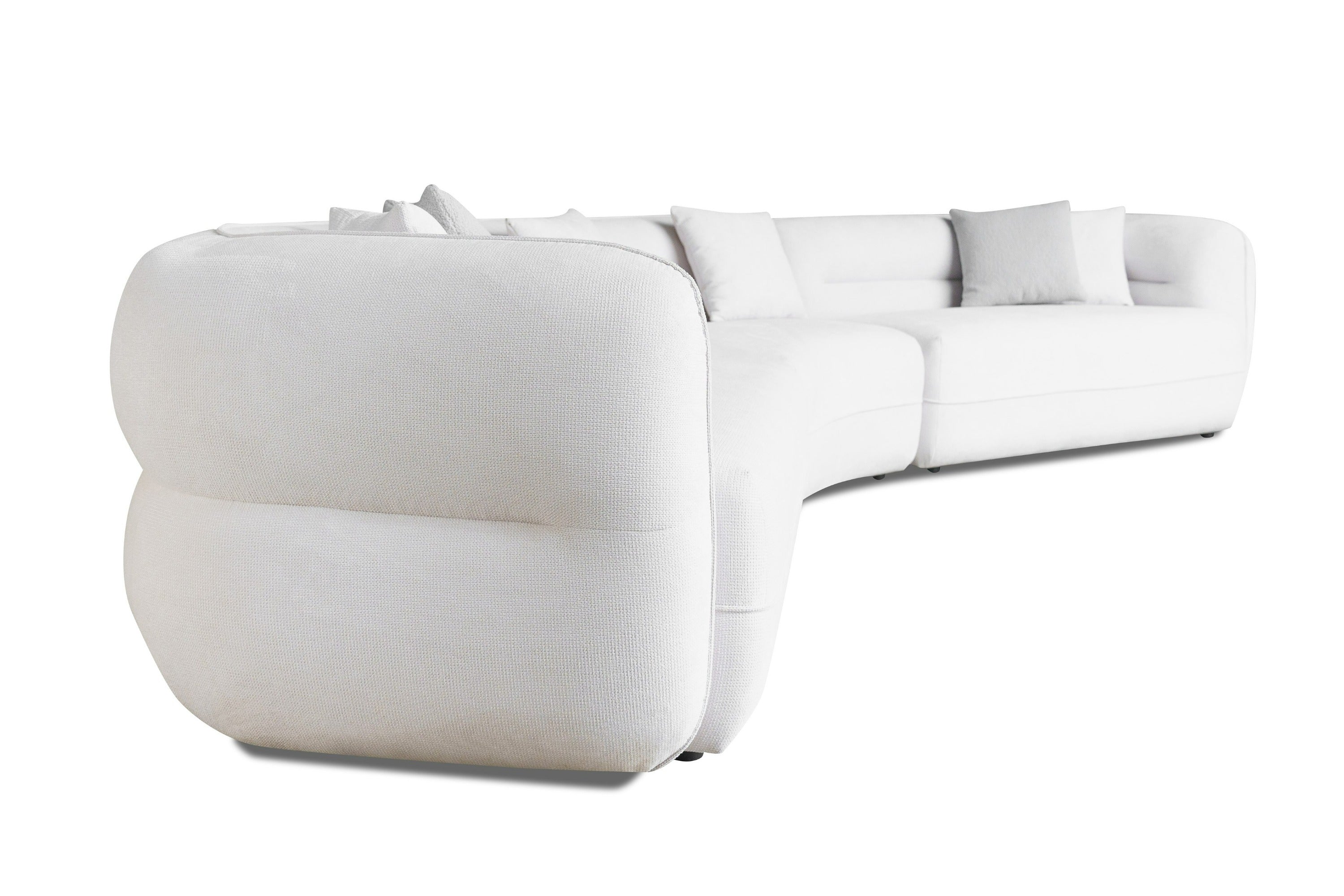 Divani Casa Gypsy Modern Fabric Curved Sectional Sofa