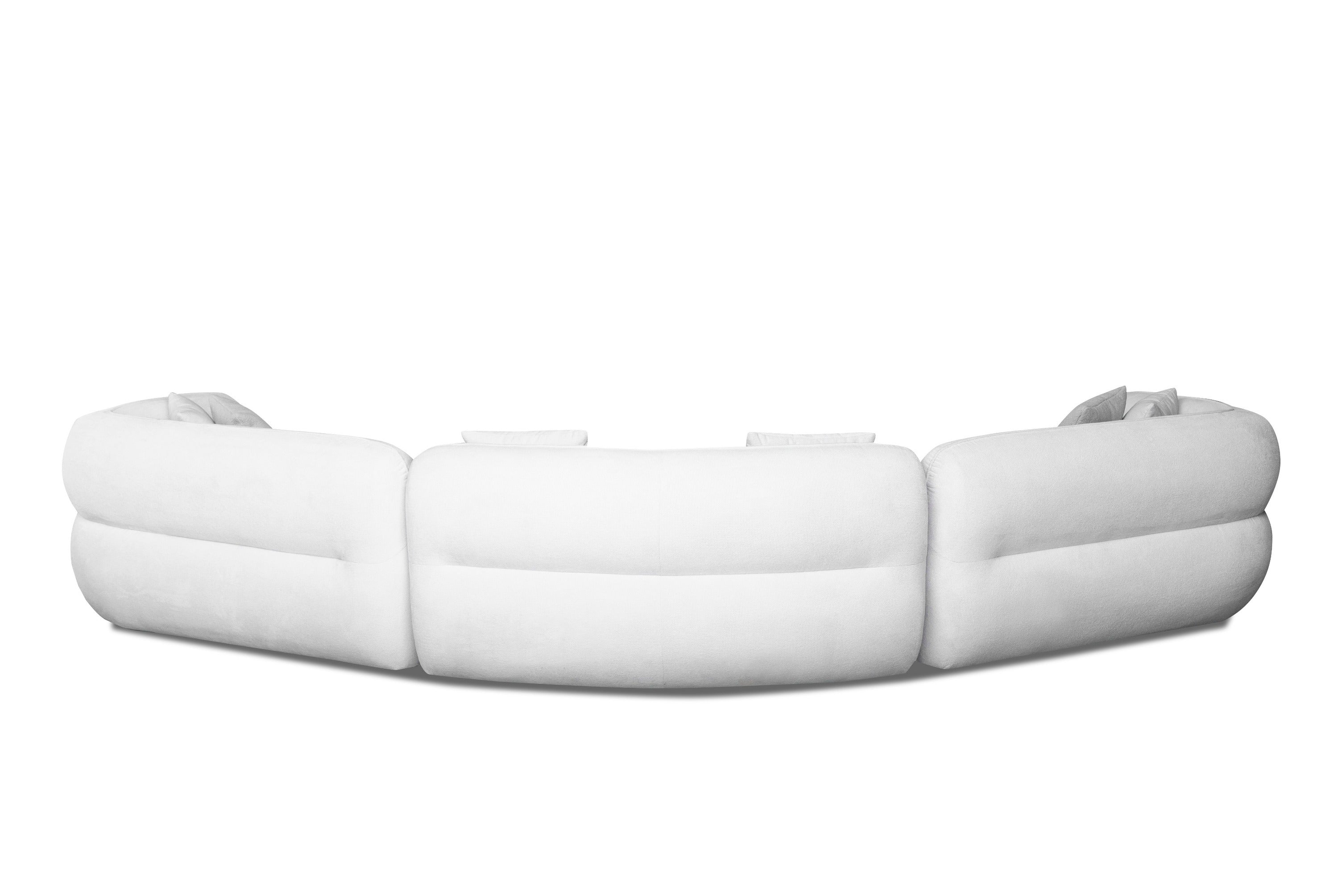 Nomad Modern Fabric Curved Sectional Sofa