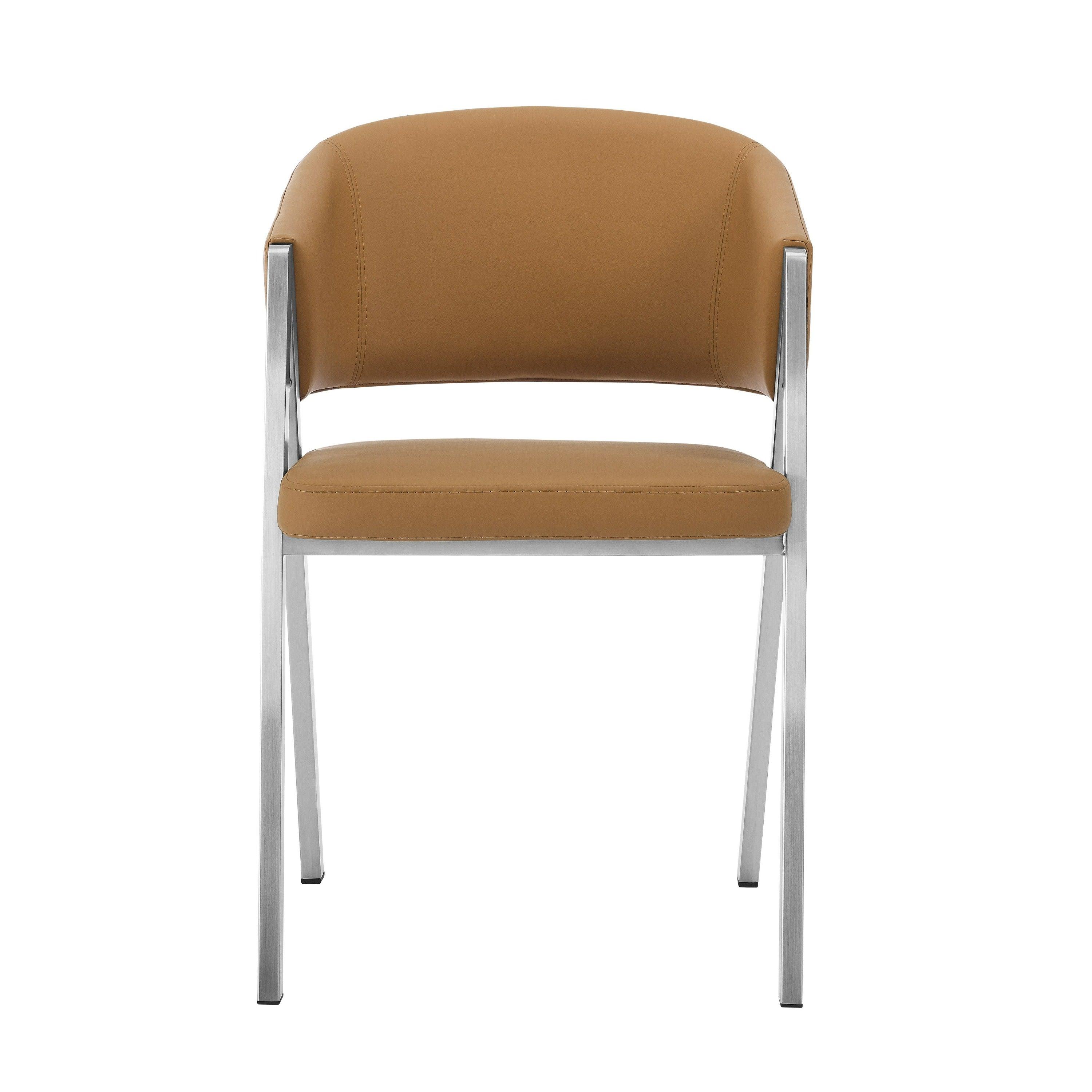 Modrest Marcus Modern Vegan Leather Dining Chair (Set of 2)