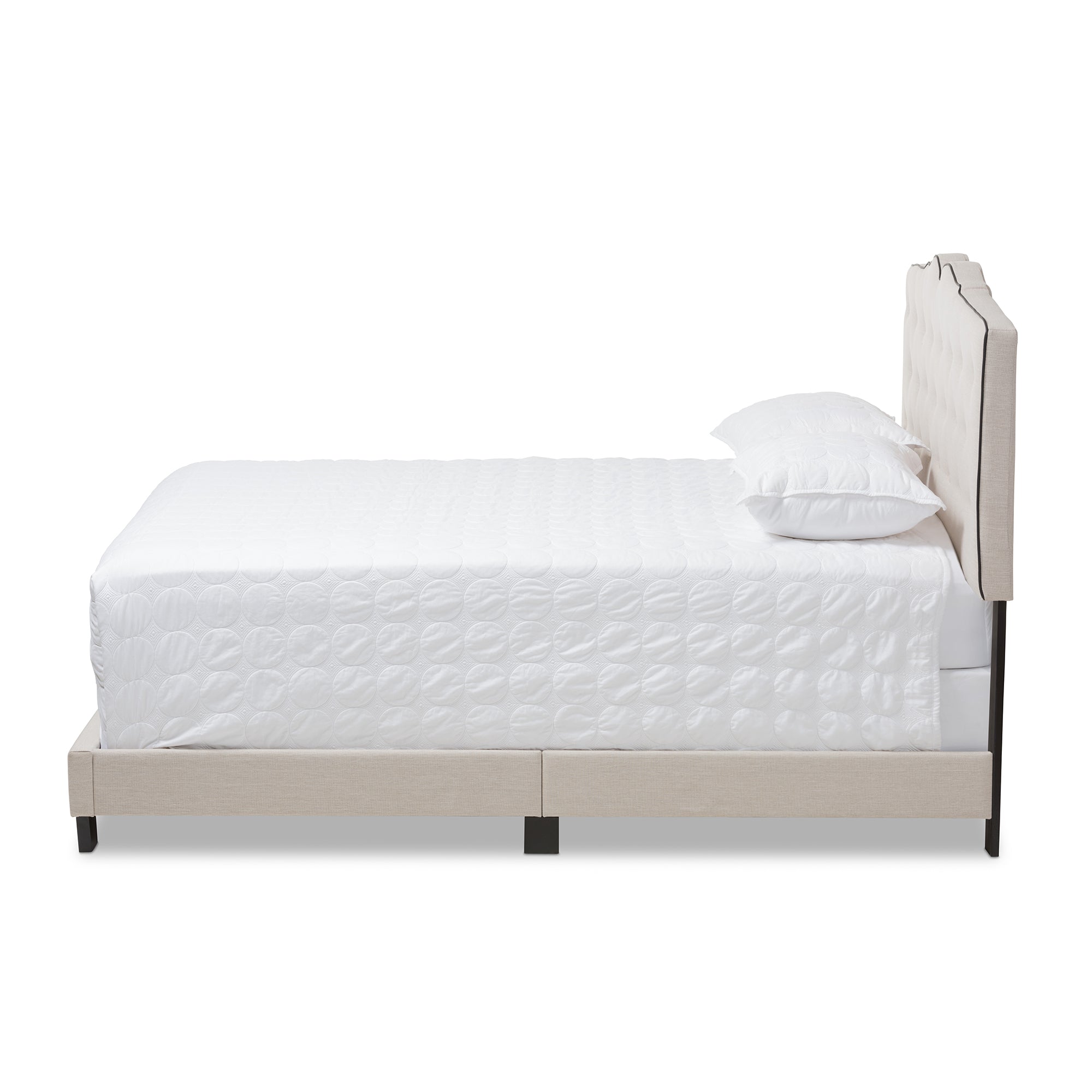 Vivienne Modern and Contemporary Light Fabric Upholstered Bed