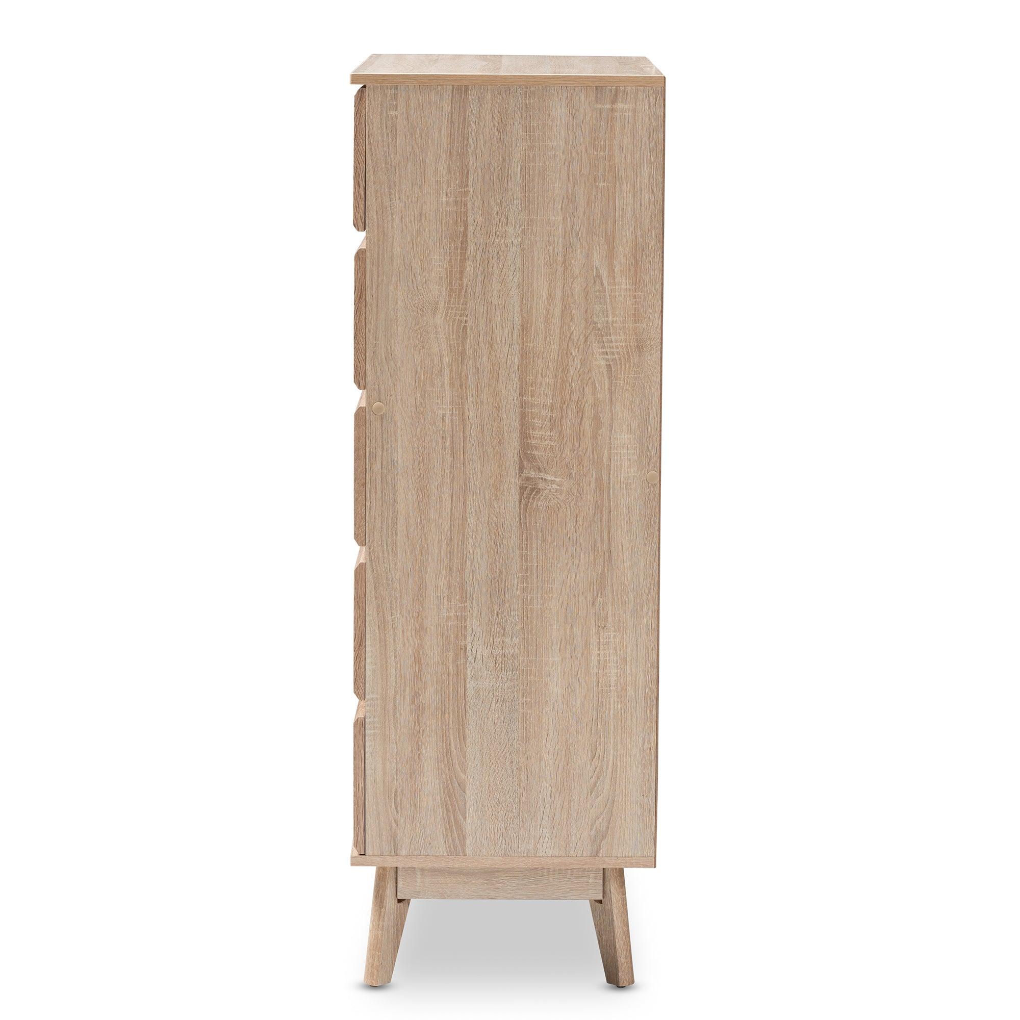 Miren Mid-Century Modern Light and Dark 5-Drawer Chest
