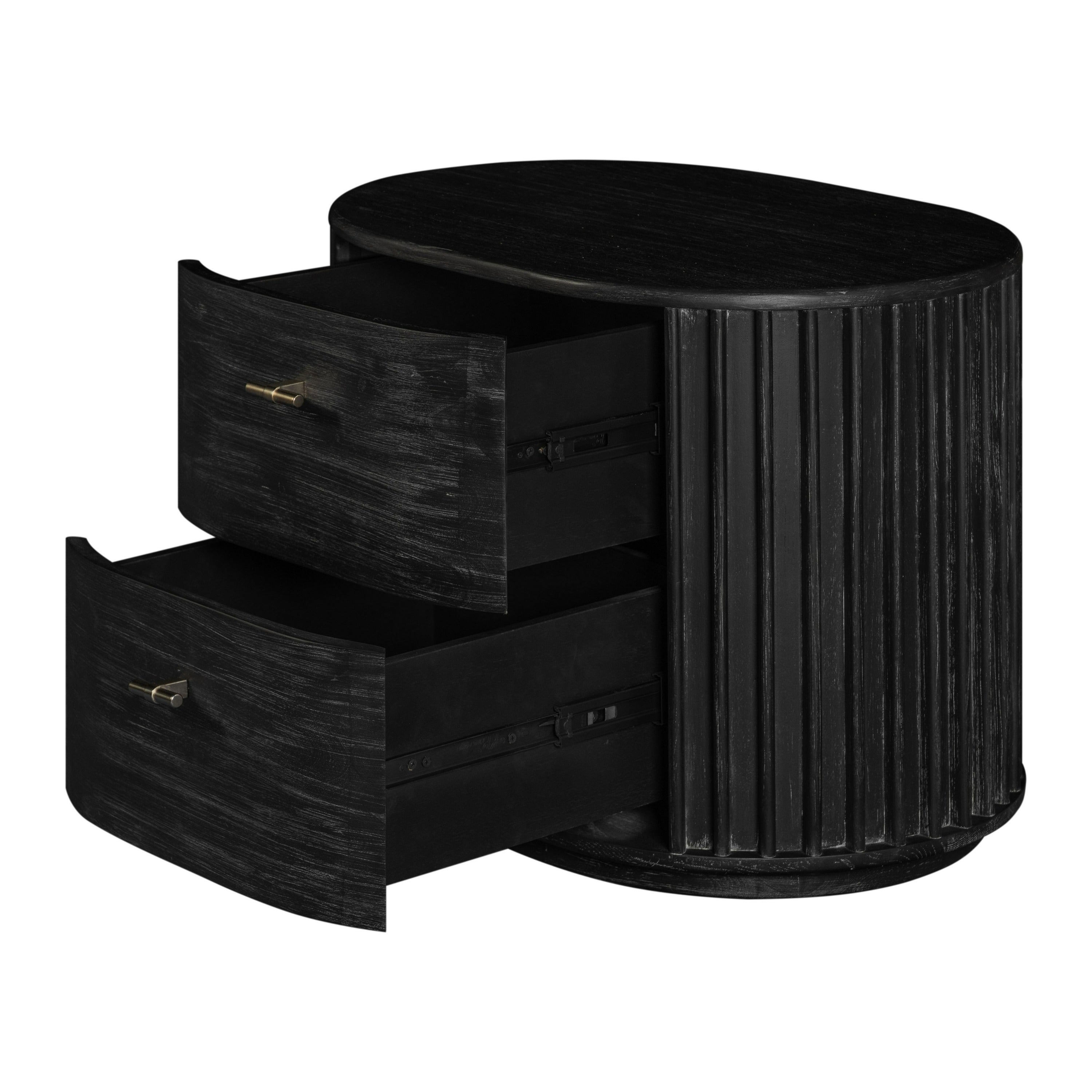 Fields Modern Acacia Nightstand