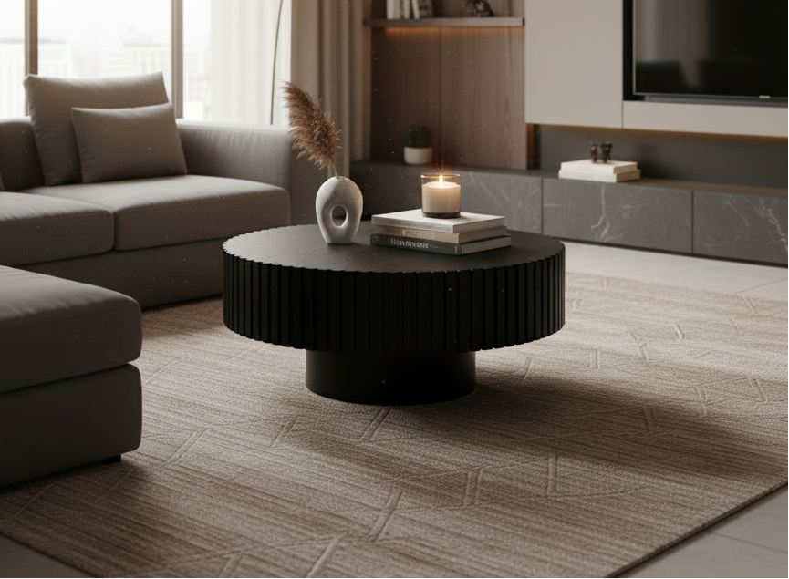 Pierre Modern Ash Small Round Coffee Table