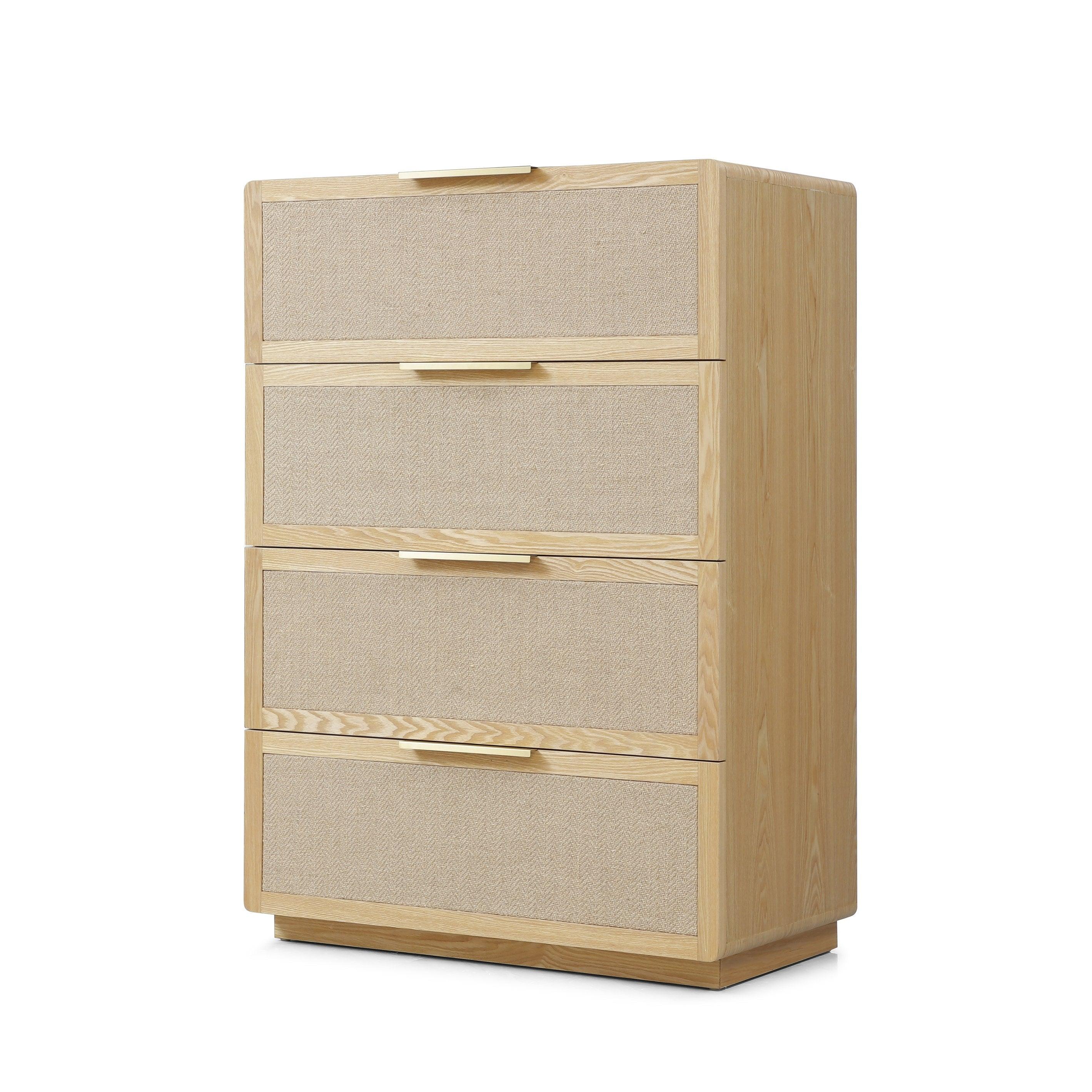 Gavin Modern Ash and Rattan Chest