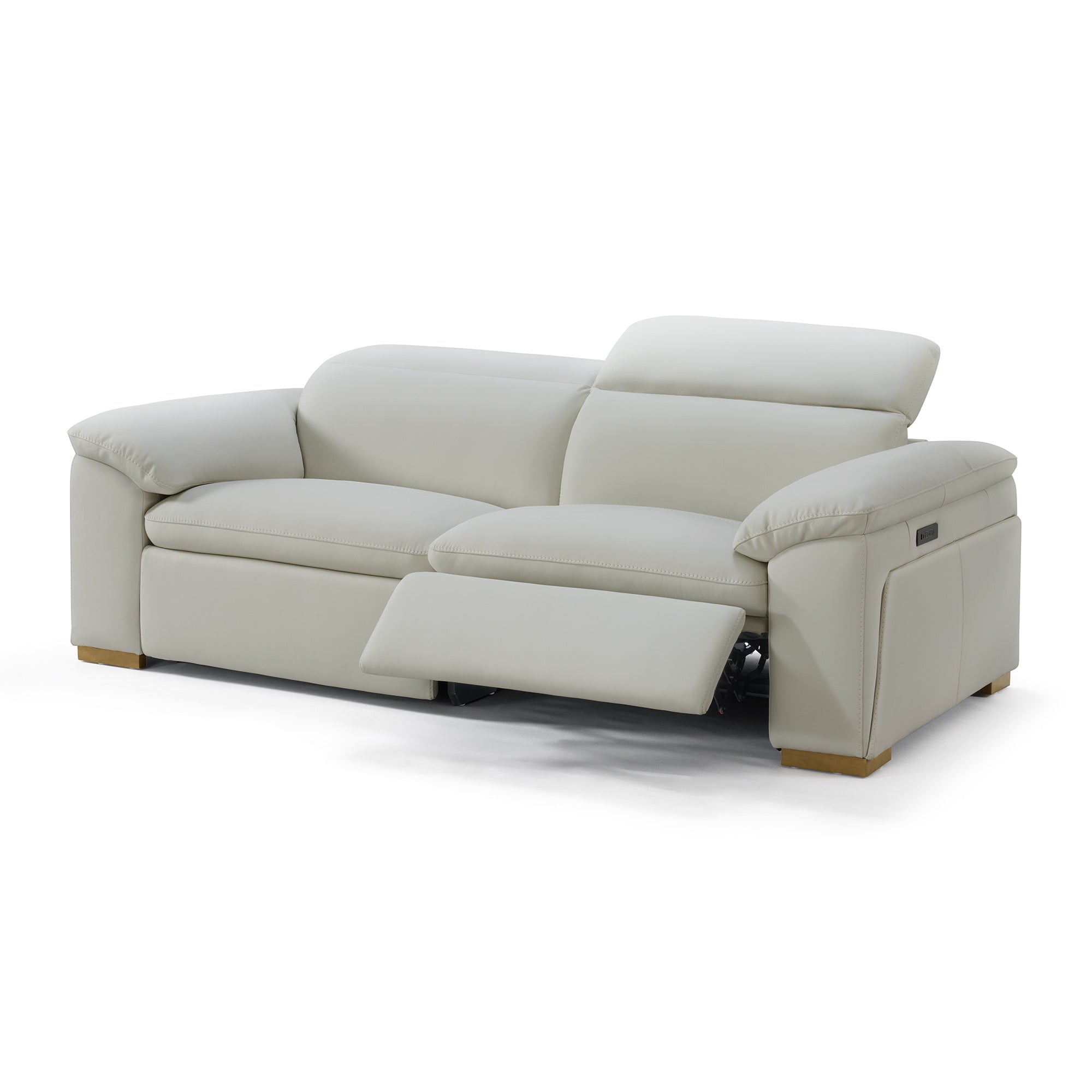 Gregory Modern Leather Sofa w/ 2 Recliners