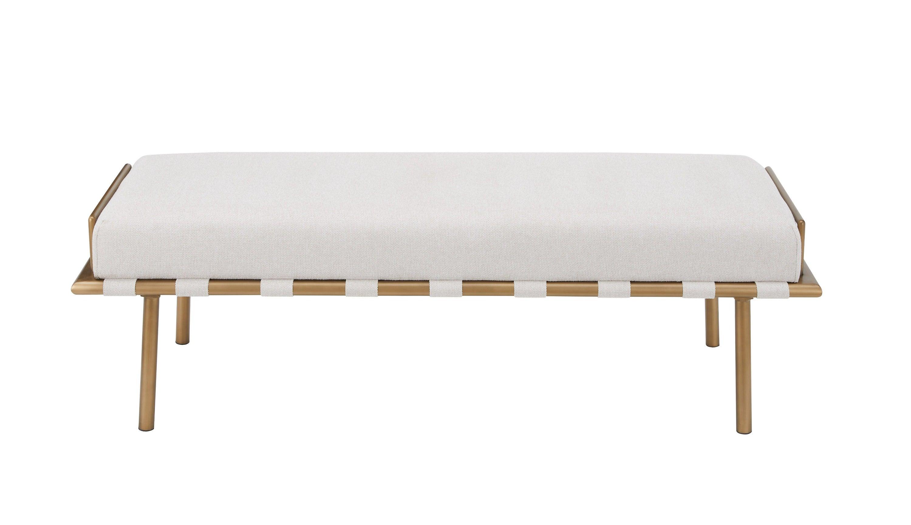 Modrest Hathaway Modern Fabric Antique Dining Bench