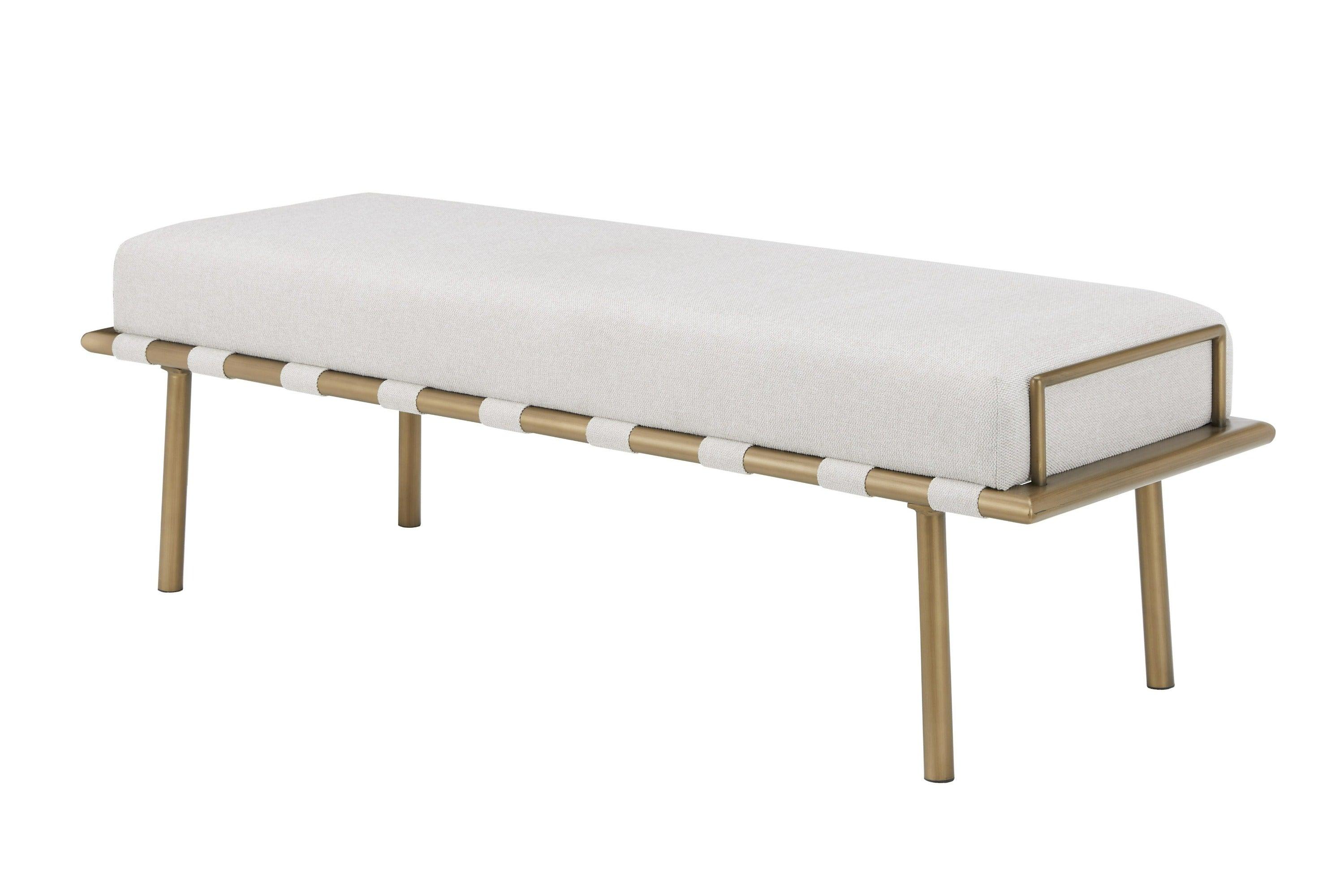 Modrest Hathaway Modern Fabric Antique Dining Bench