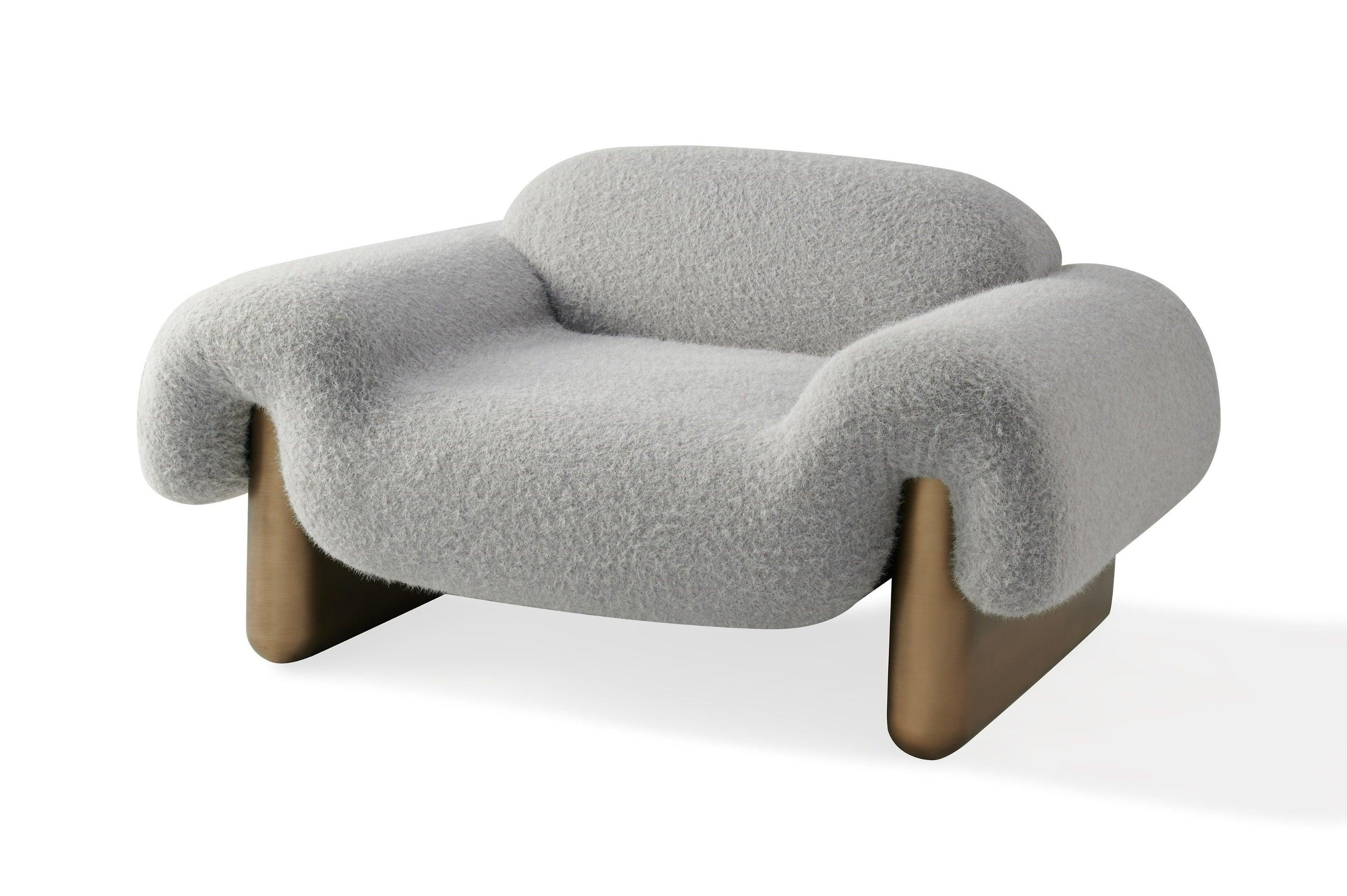 Divani Casa Imagine Contemporary Fabric Antique Accent Chair