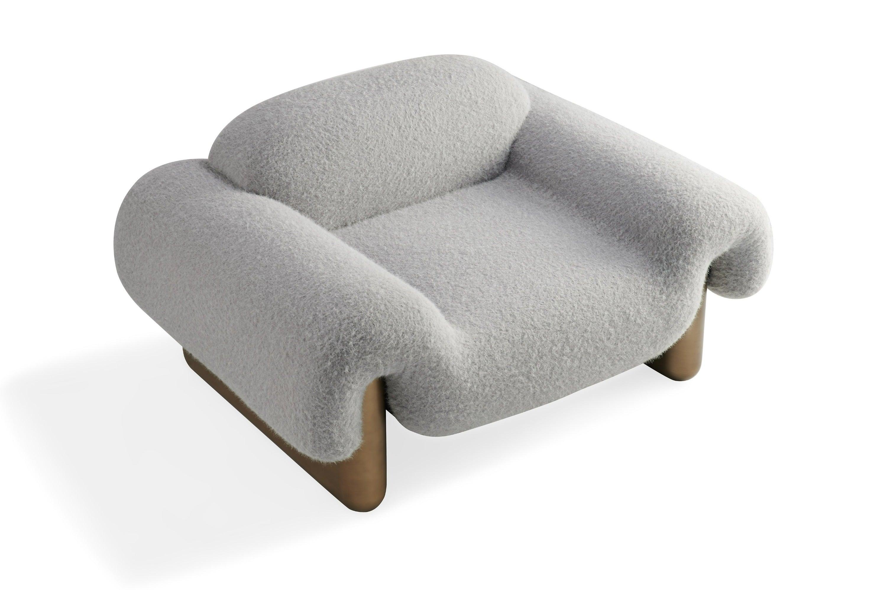 Divani Casa Imagine Contemporary Fabric Antique Accent Chair