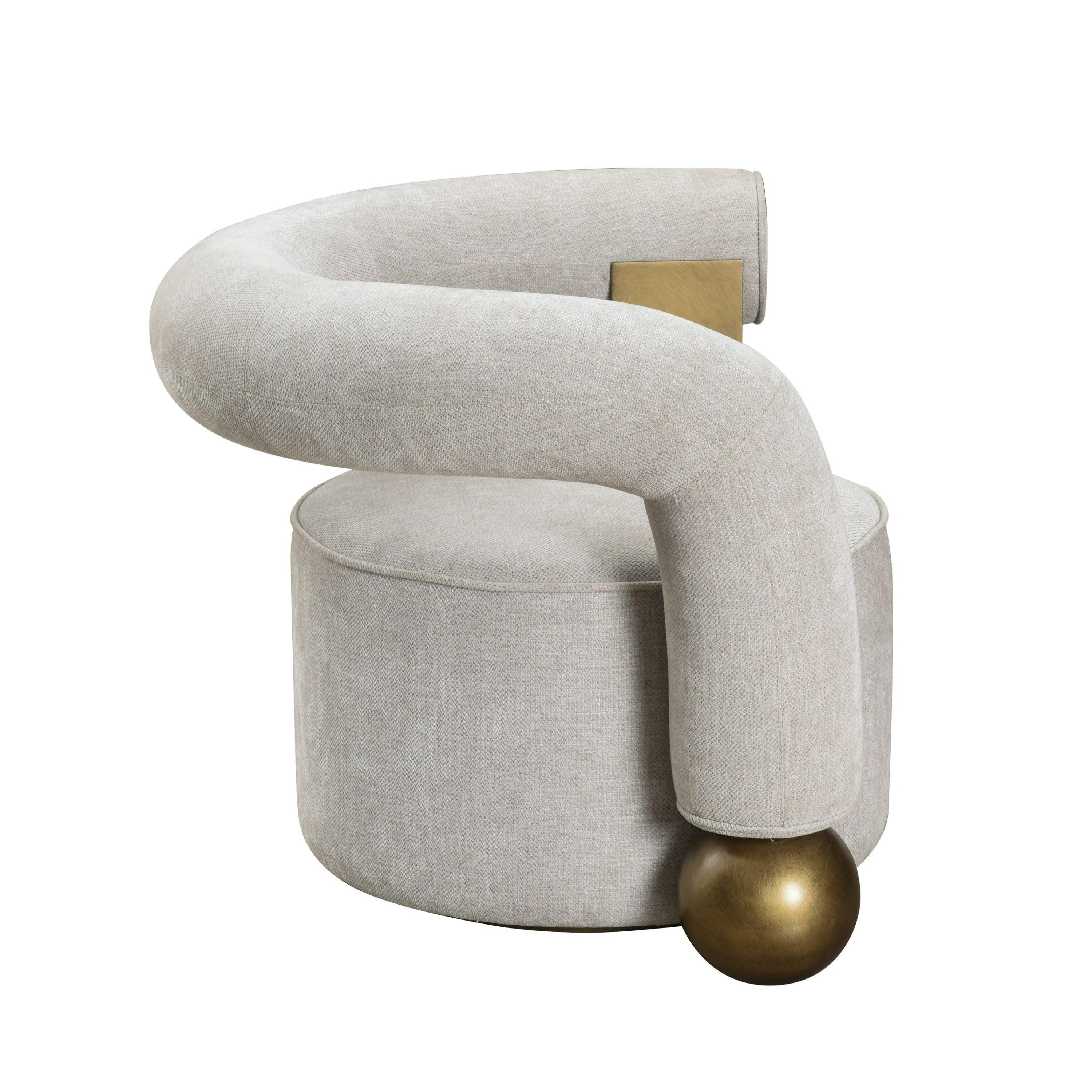 Divani Casa Tranquil Contemporary Fabric Antique Accent Chair