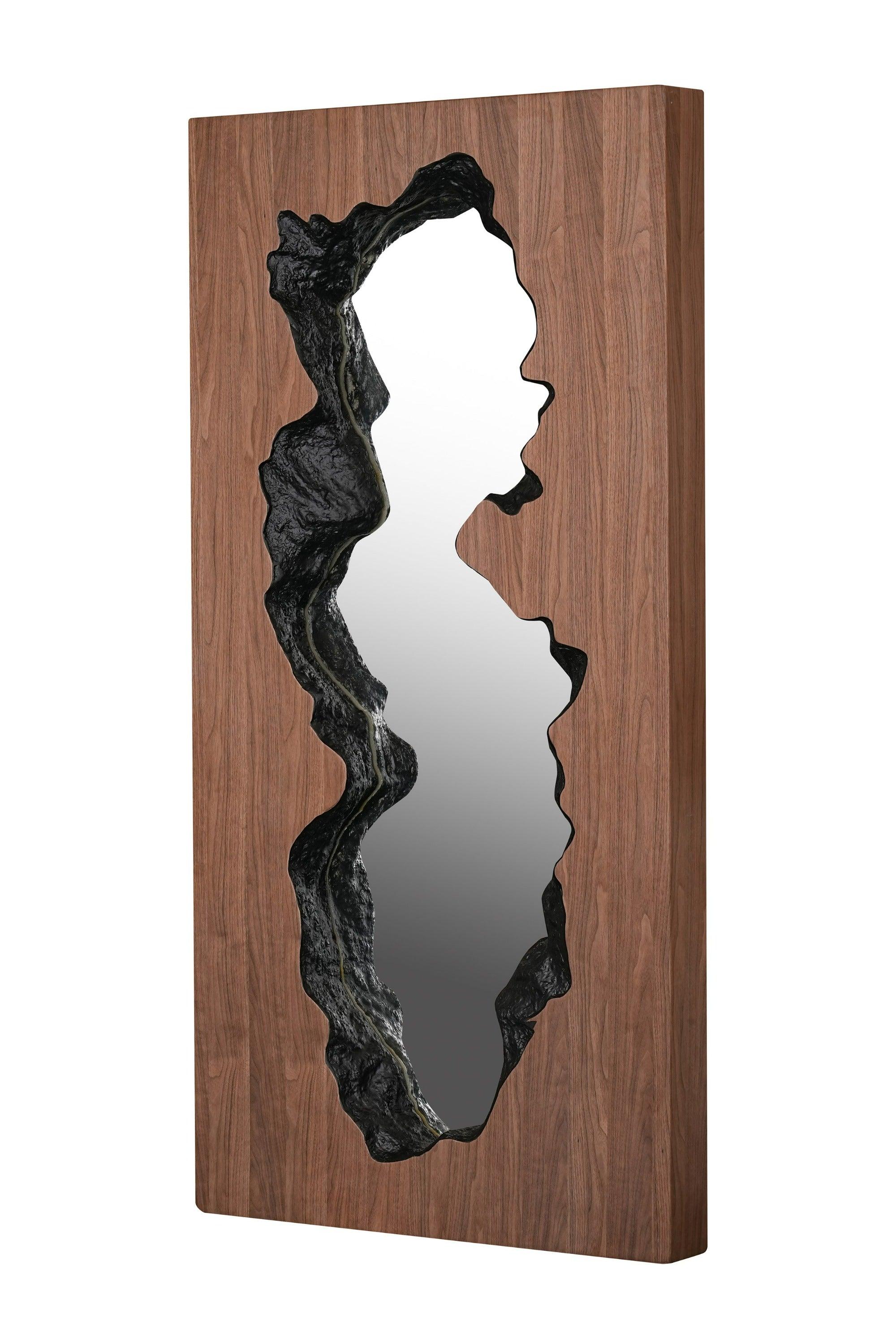 Modrest Timber Modern Leaning Floor Mirror
