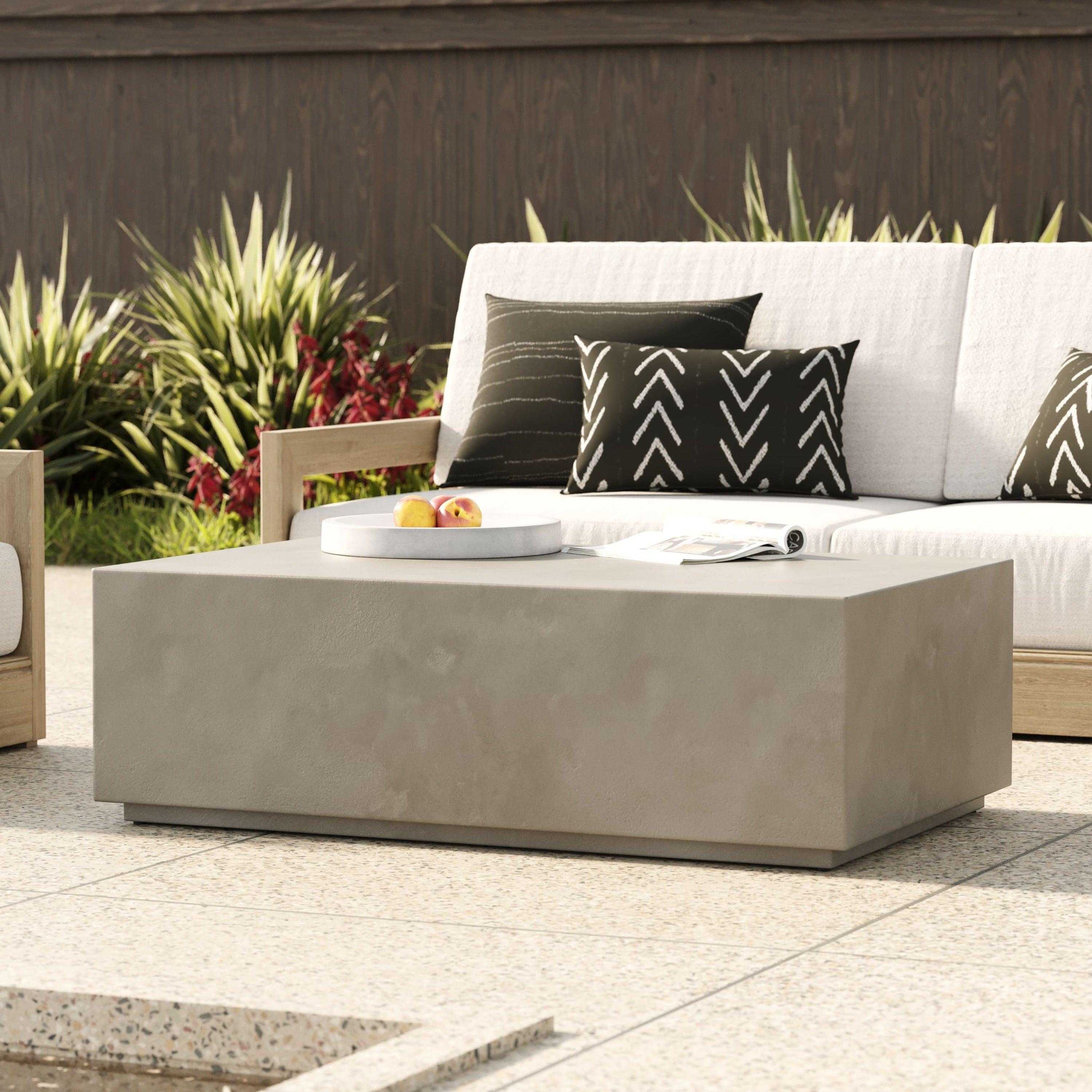 Modrest Fresno Modern Concrete Coffee Table