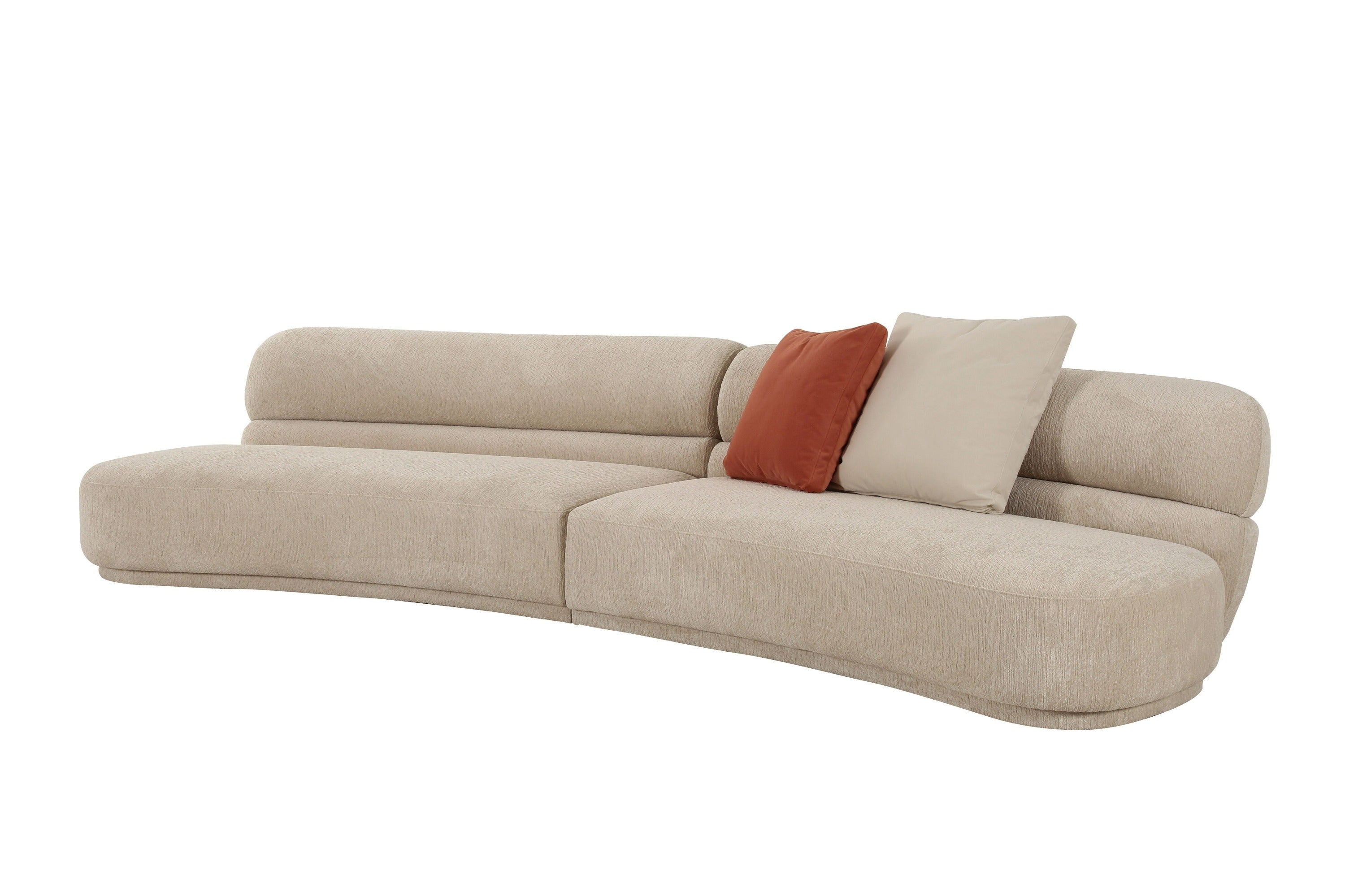 Divani Casa Knight Modern Fabric Curved Sectional