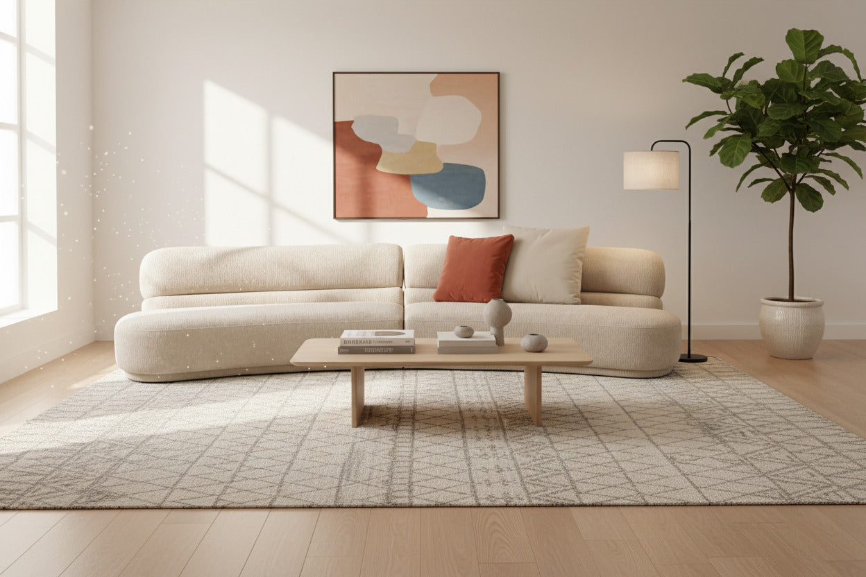 Knight Modern Fabric Curved Sectional Sofa
