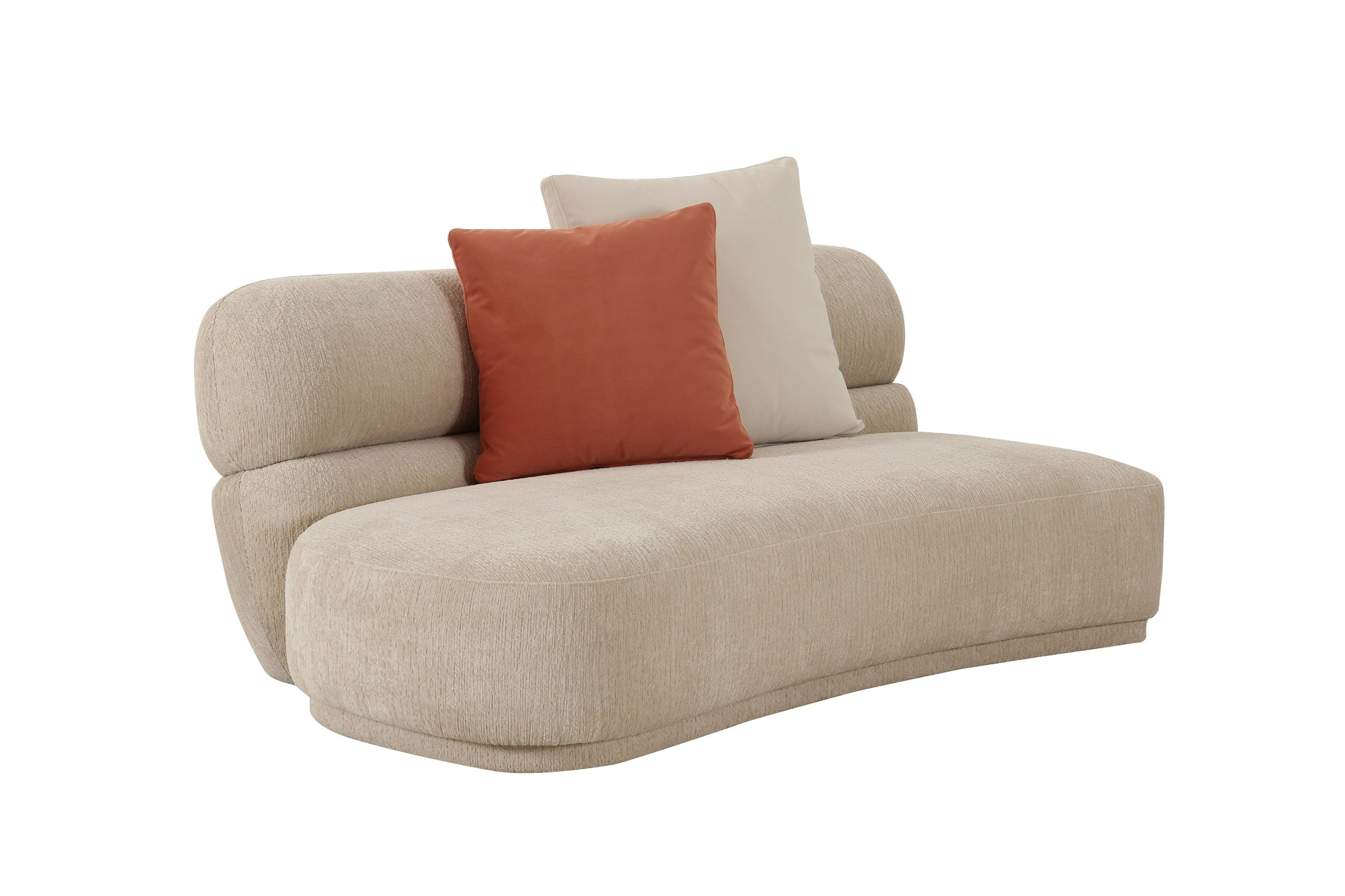 Divani Casa Knight Modern Fabric Curved Sectional