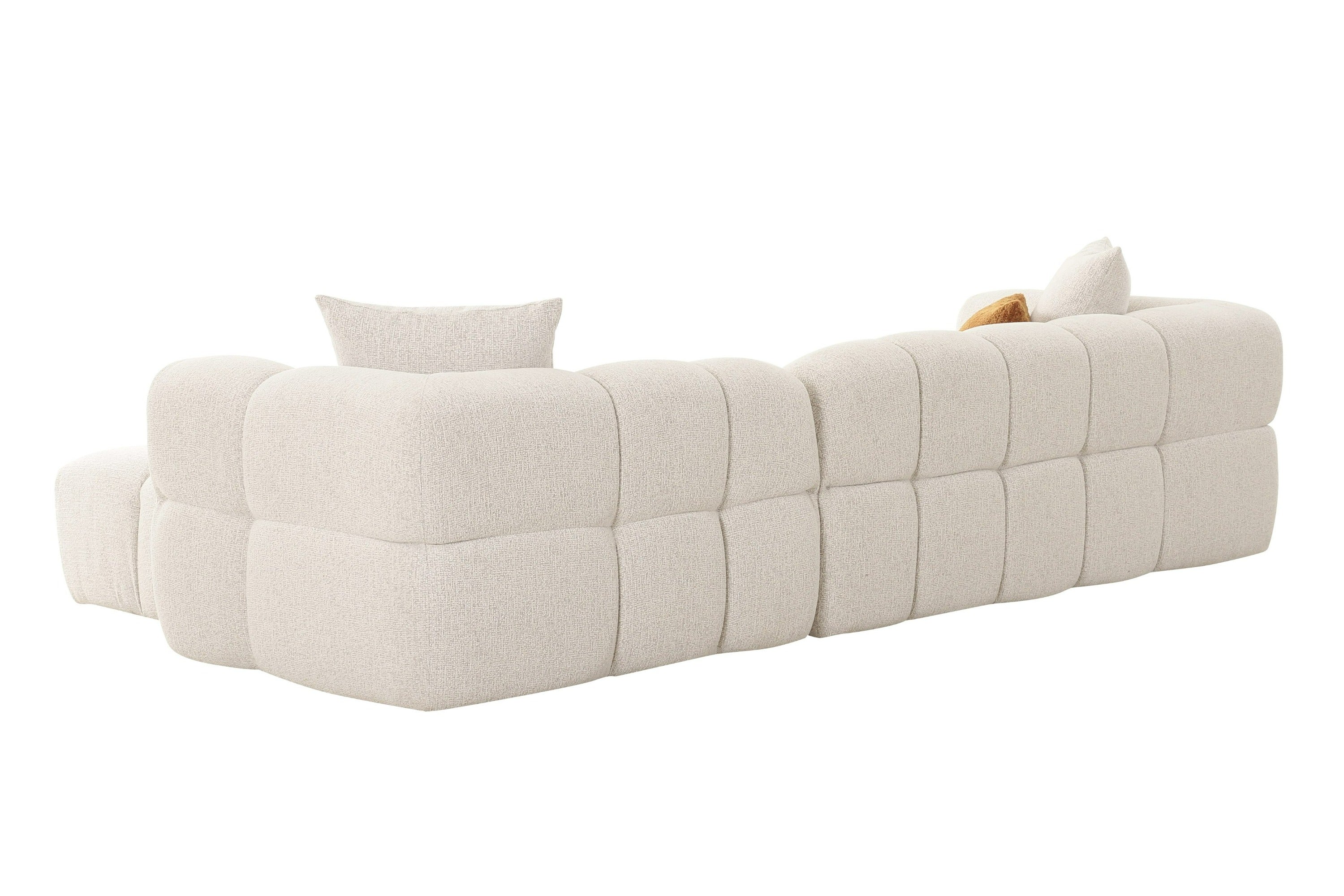Divani Casa Freya Modern Fabric Sectional w/ Console