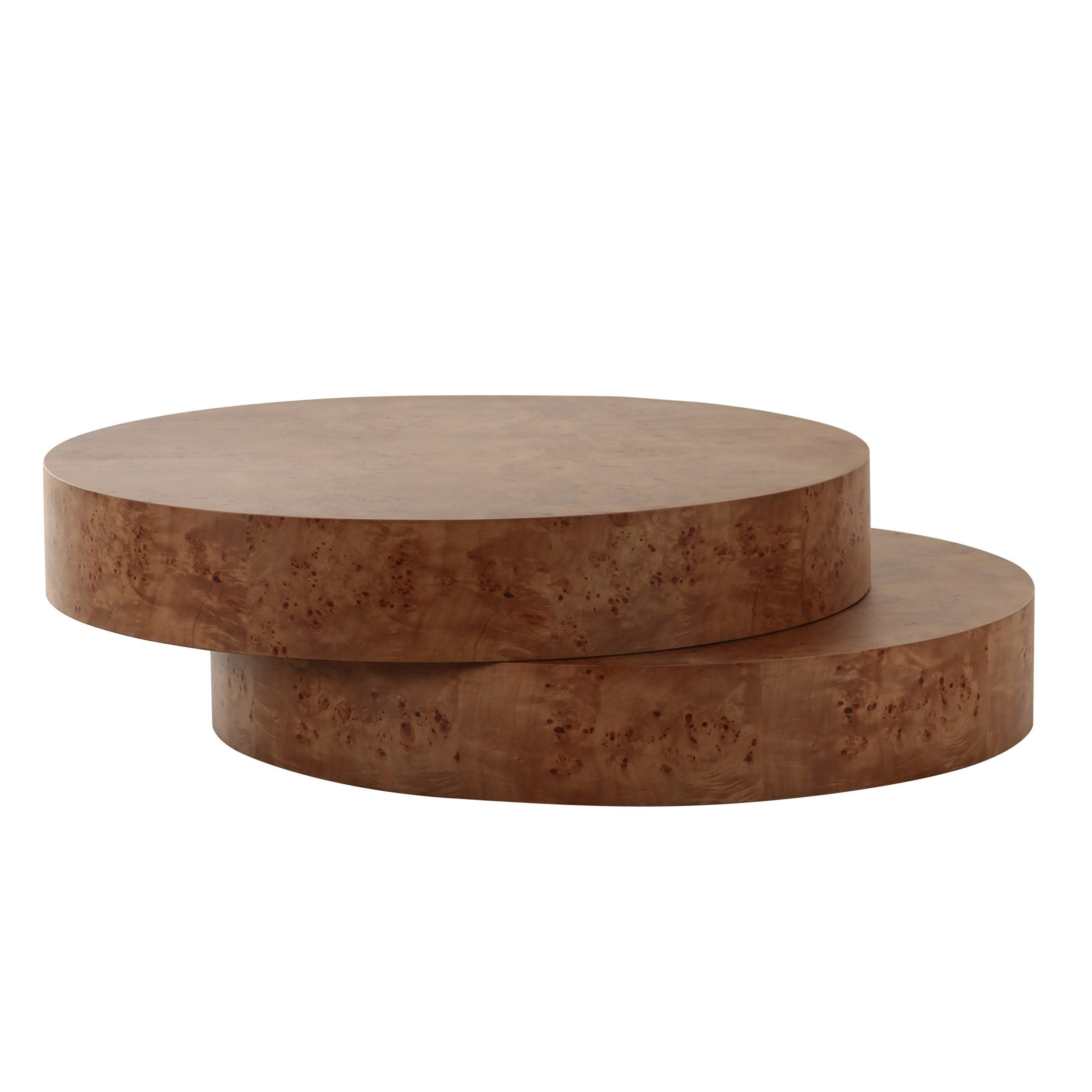 Modrest Ely Modern Faux Burl Coffee Table