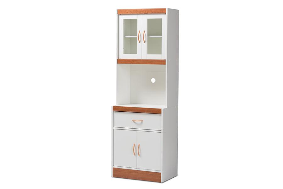Laurana Modern and Contemporary and Cherry Finished Kitchen Cabinet