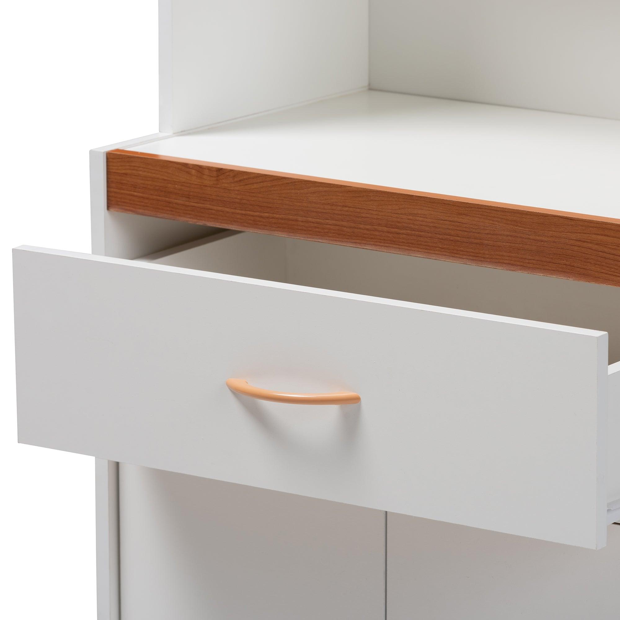 Laurana Modern and Contemporary and Cherry Finished Kitchen Cabinet