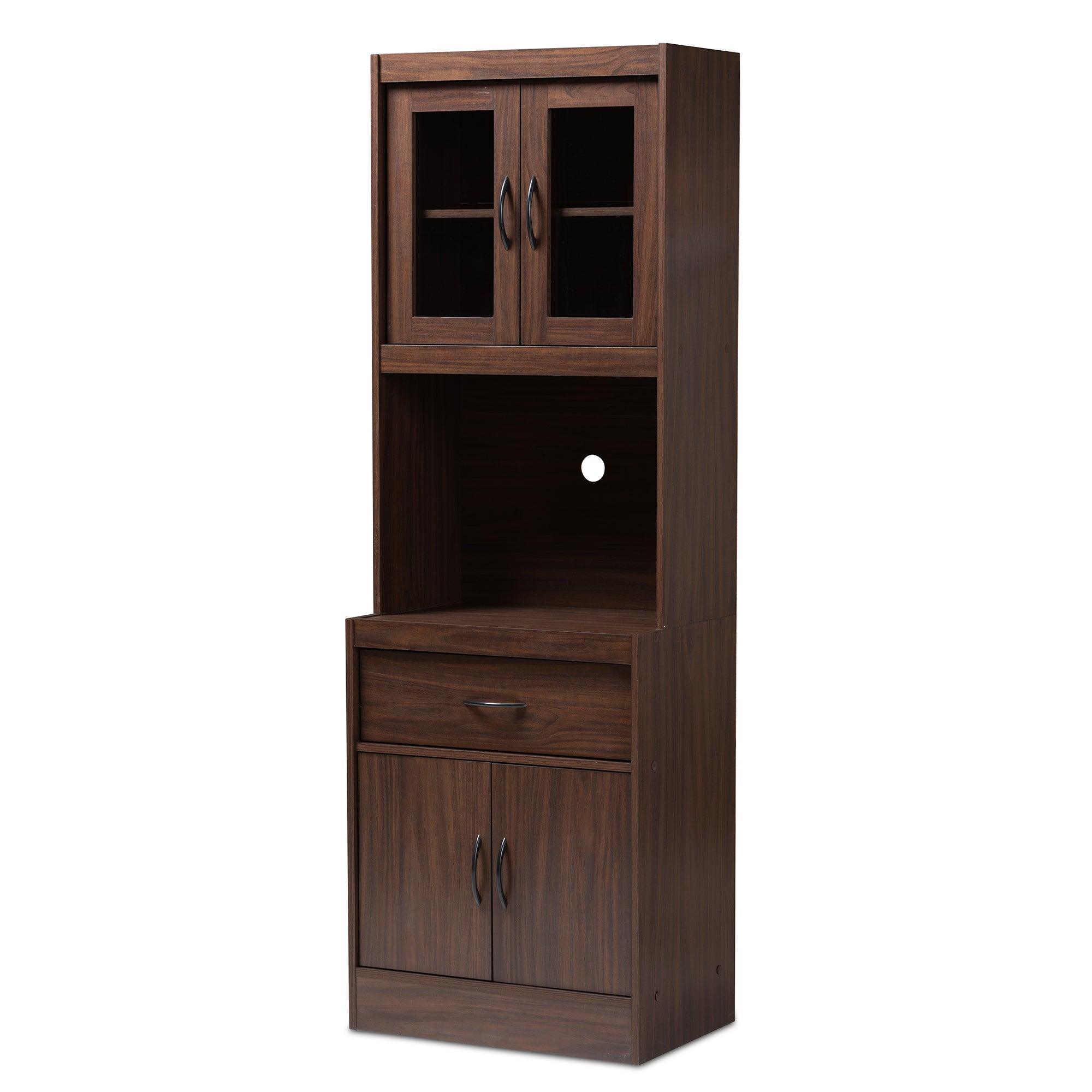 Laurana Modern and Contemporary Dark Finished Kitchen Cabinet