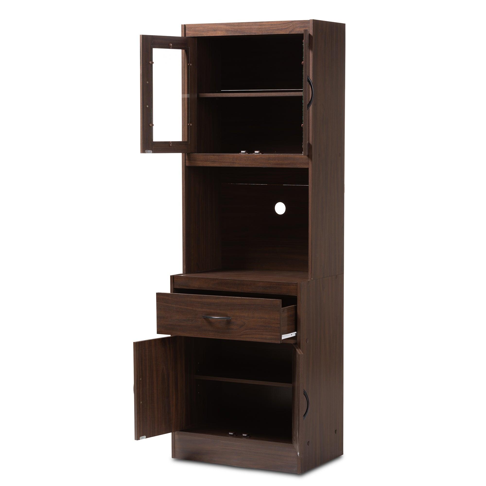 Laurana Modern and Contemporary Dark Finished Kitchen Cabinet