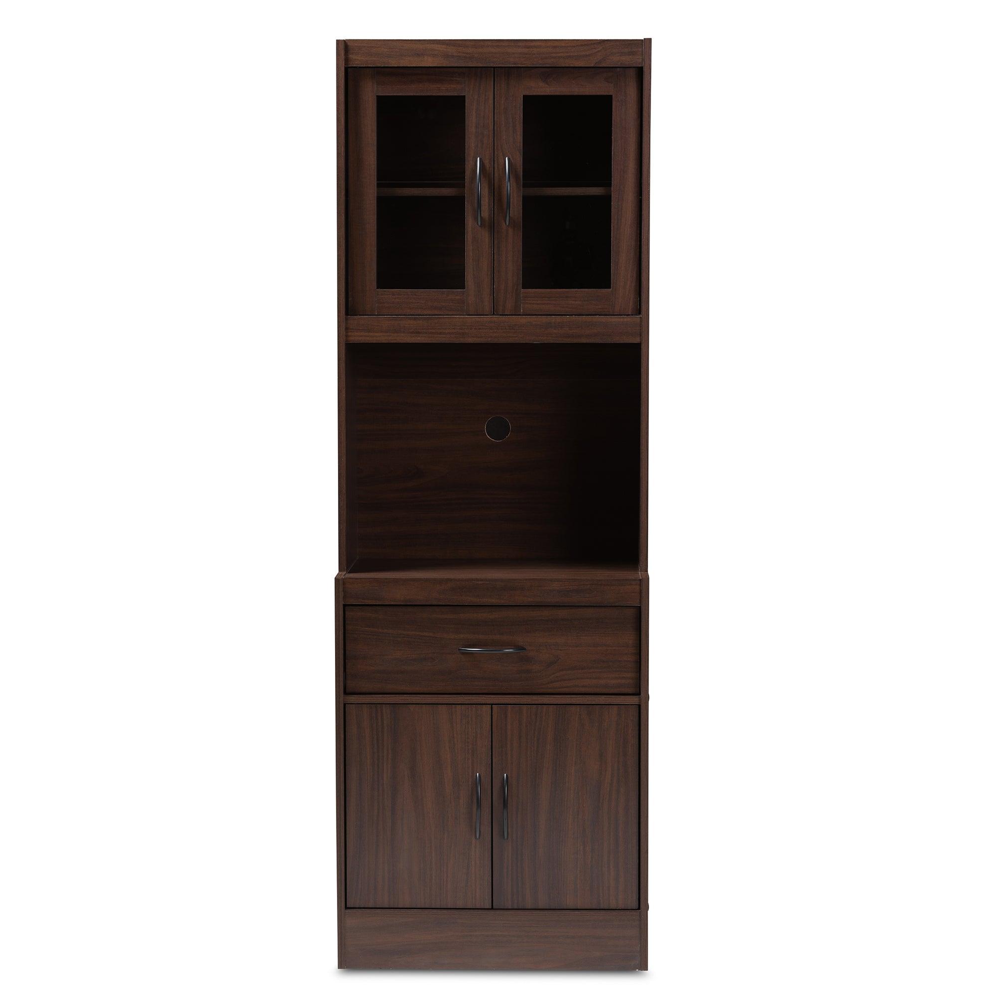 Laurana Modern and Contemporary Dark Finished Kitchen Cabinet