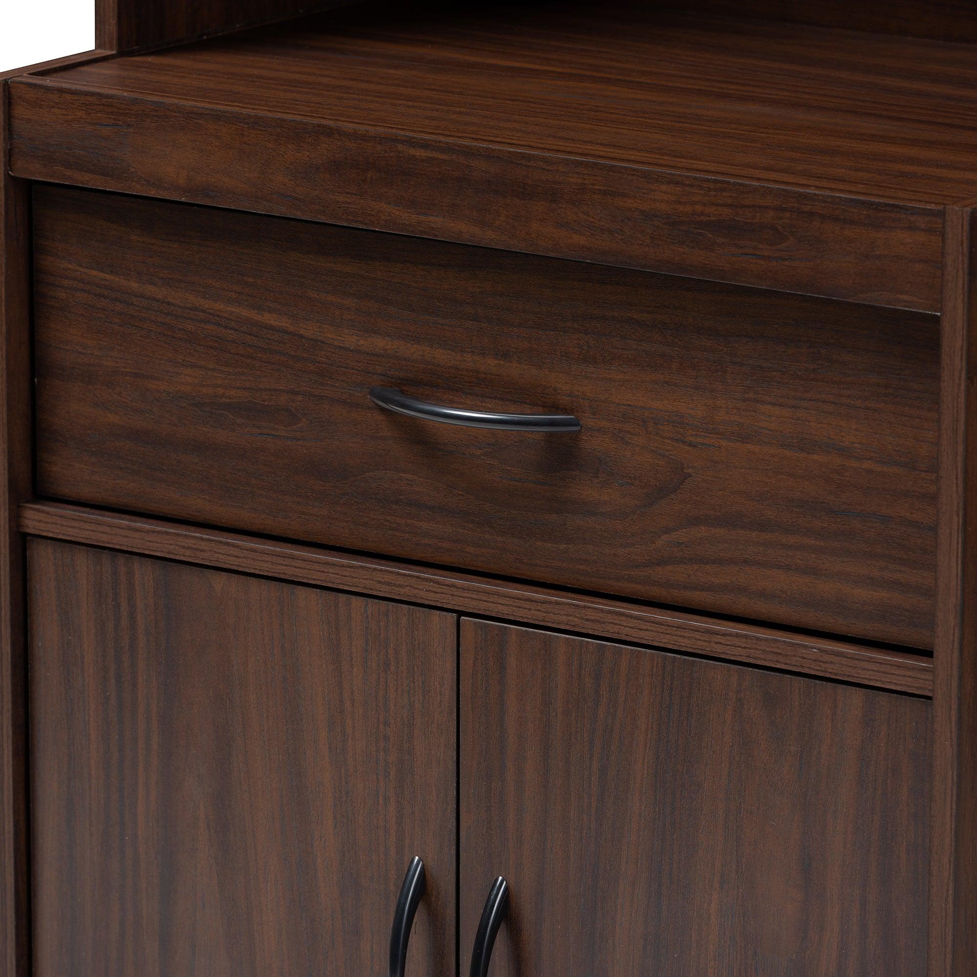 Laurana Modern and Contemporary Dark Finished Kitchen Cabinet