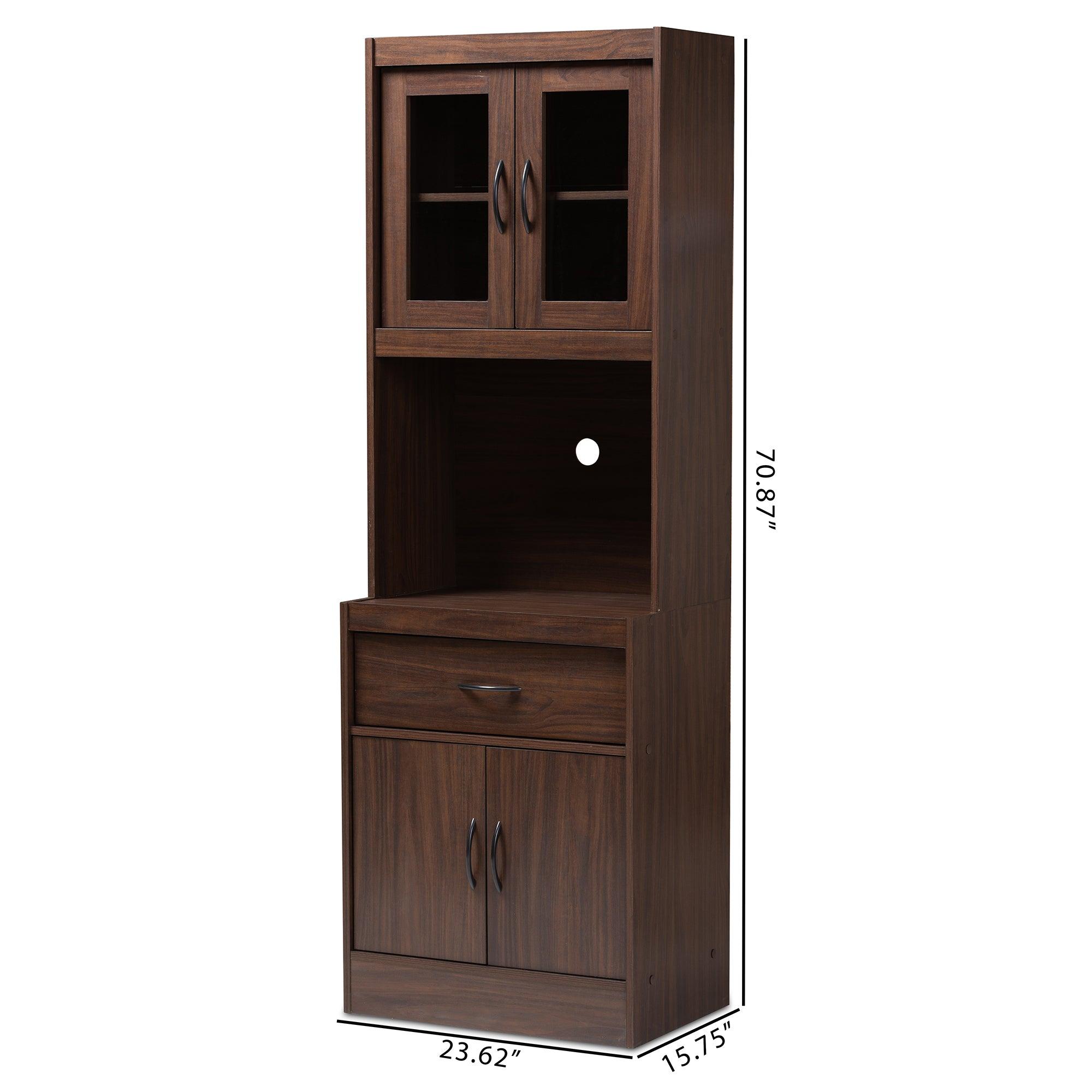 Laurana Modern and Contemporary Dark Finished Kitchen Cabinet