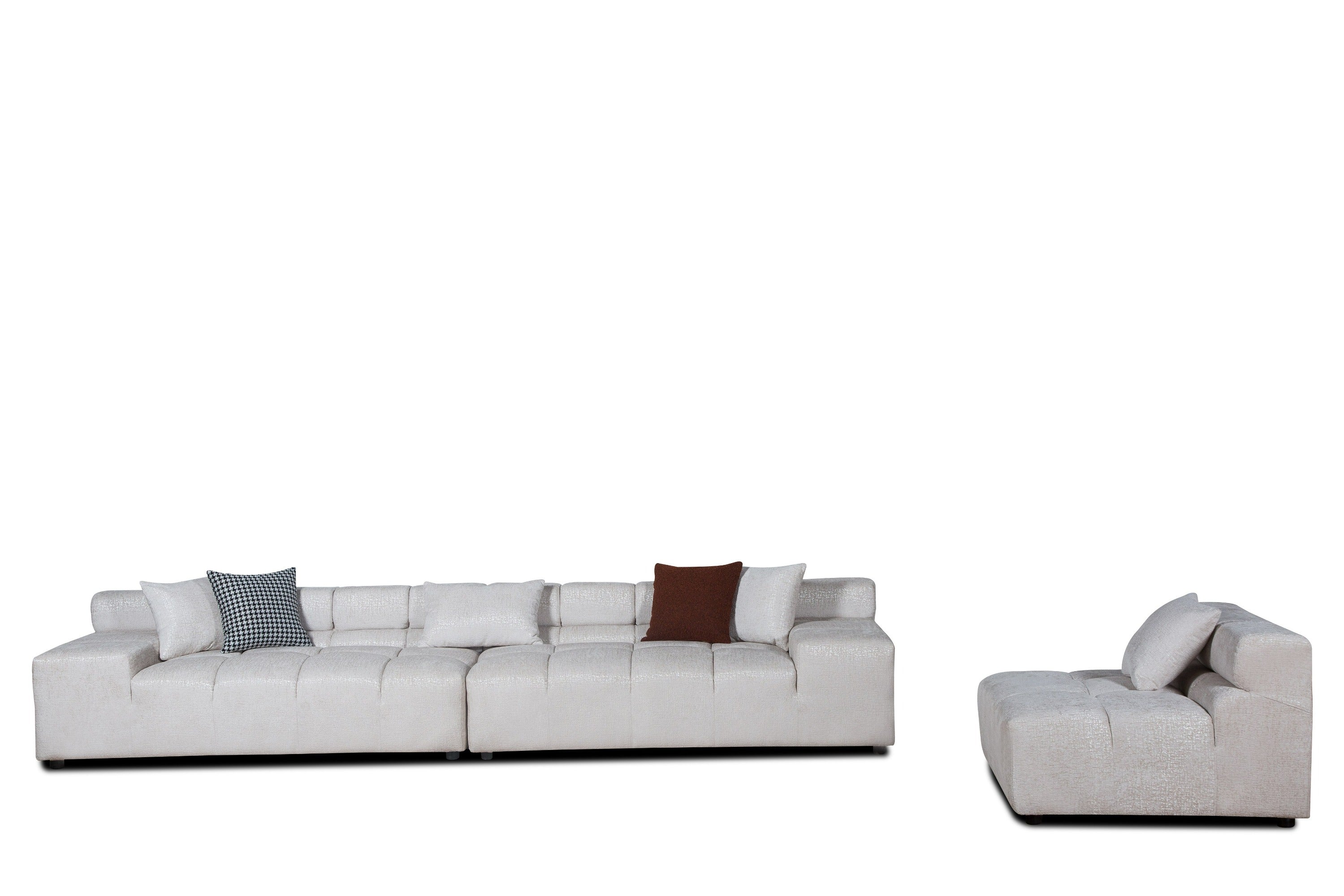 Rhonda Modern Fabric Modular Sectional Sofa