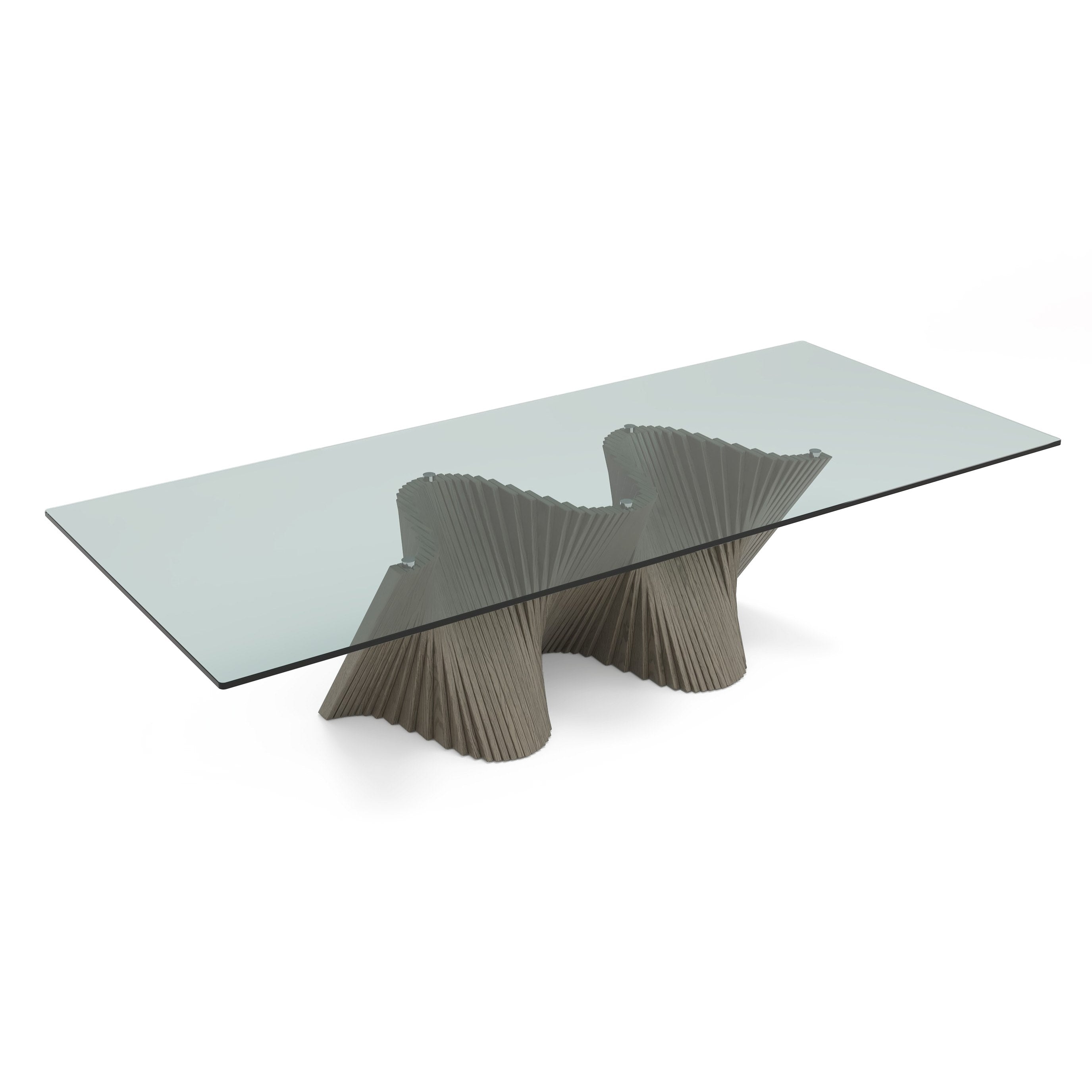 Modrest Byer Modern Glass Ash Dining Table