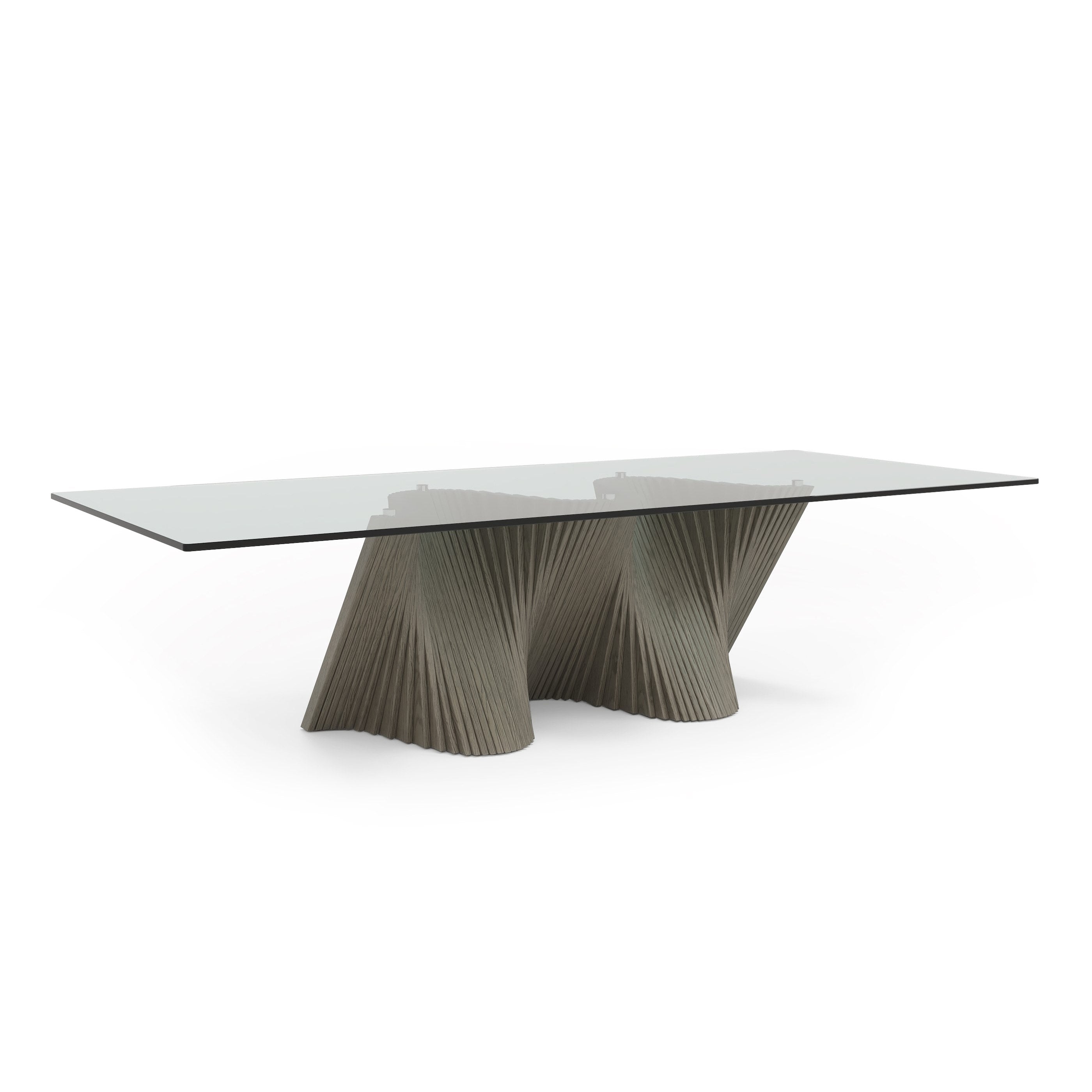 Modrest Byer Modern Glass Ash Dining Table