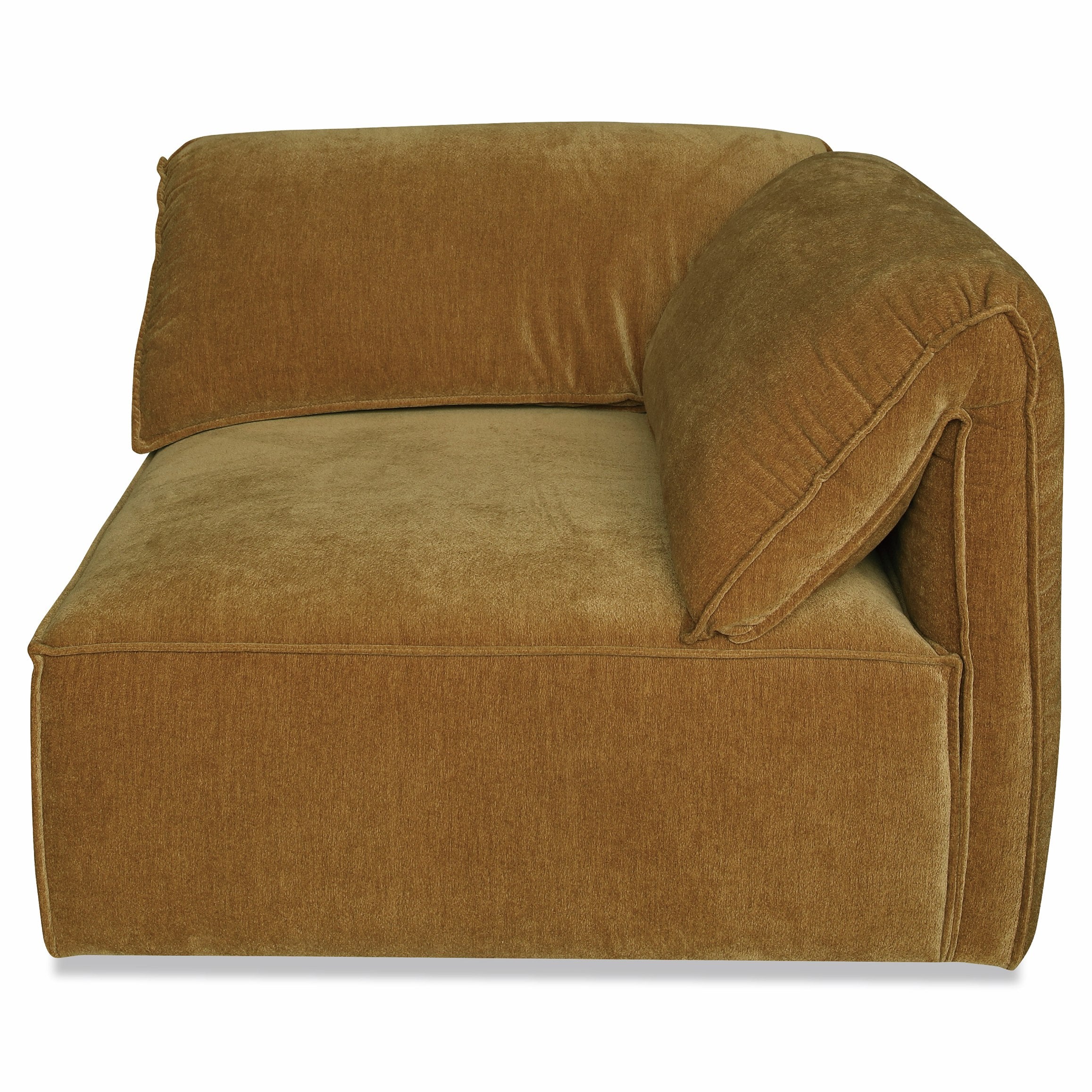 Gene Modern Ochre Fabric 5-Piece Modular Sectional Sofa