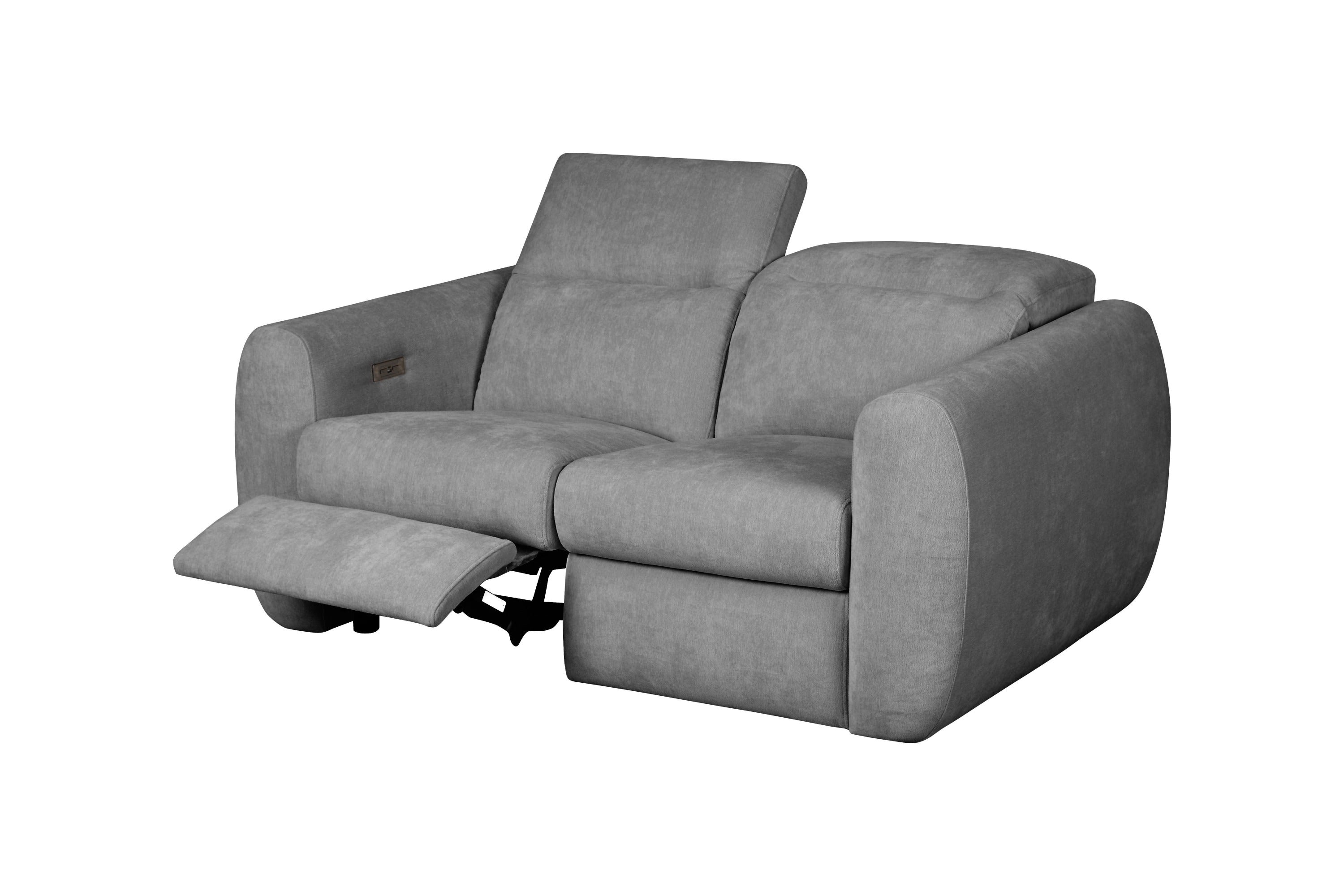 Divani Casa Brevig Modern Fabric Sofa w/ 2 Recliners
