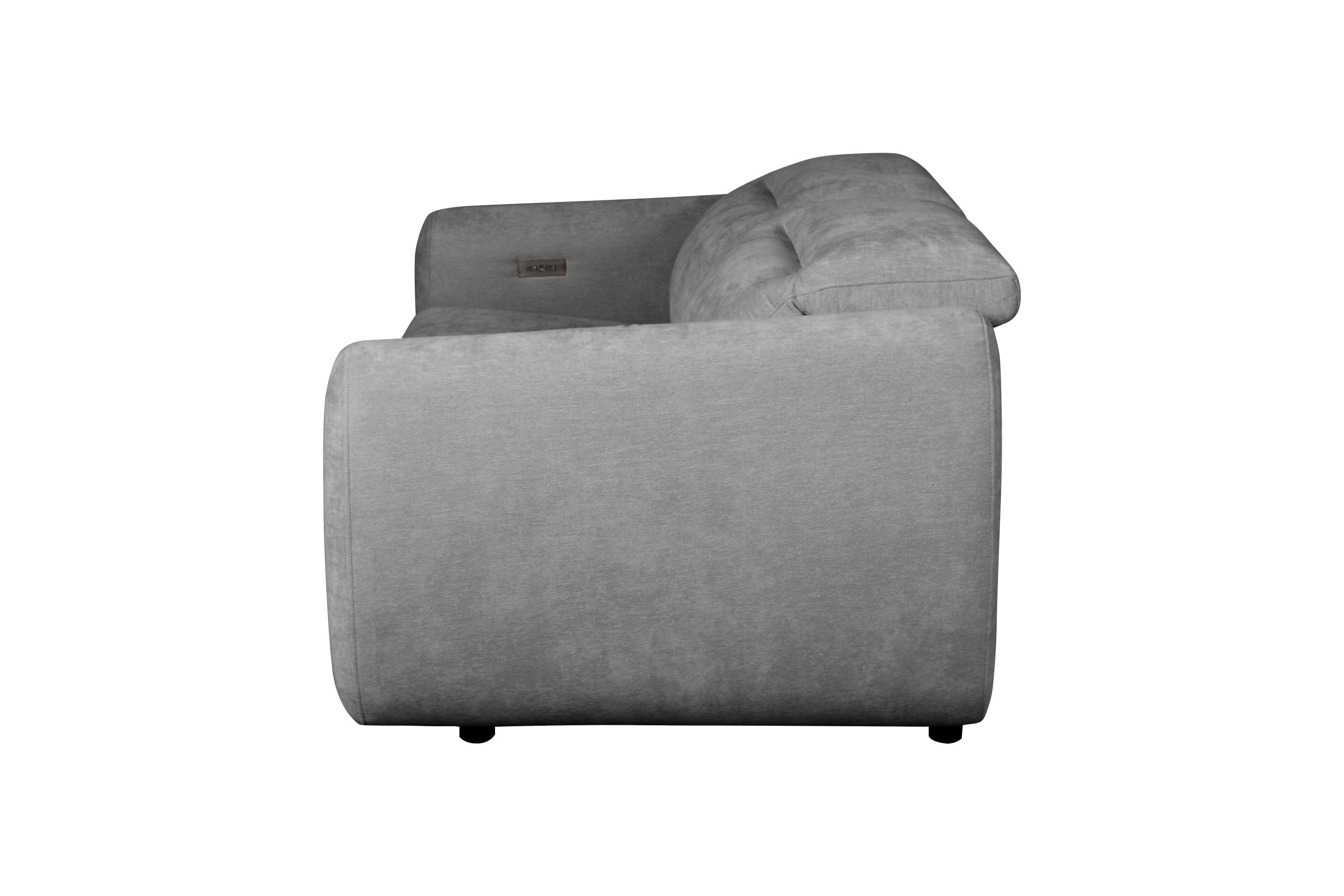 Divani Casa Brevig Modern Fabric Sofa w/ 2 Recliners