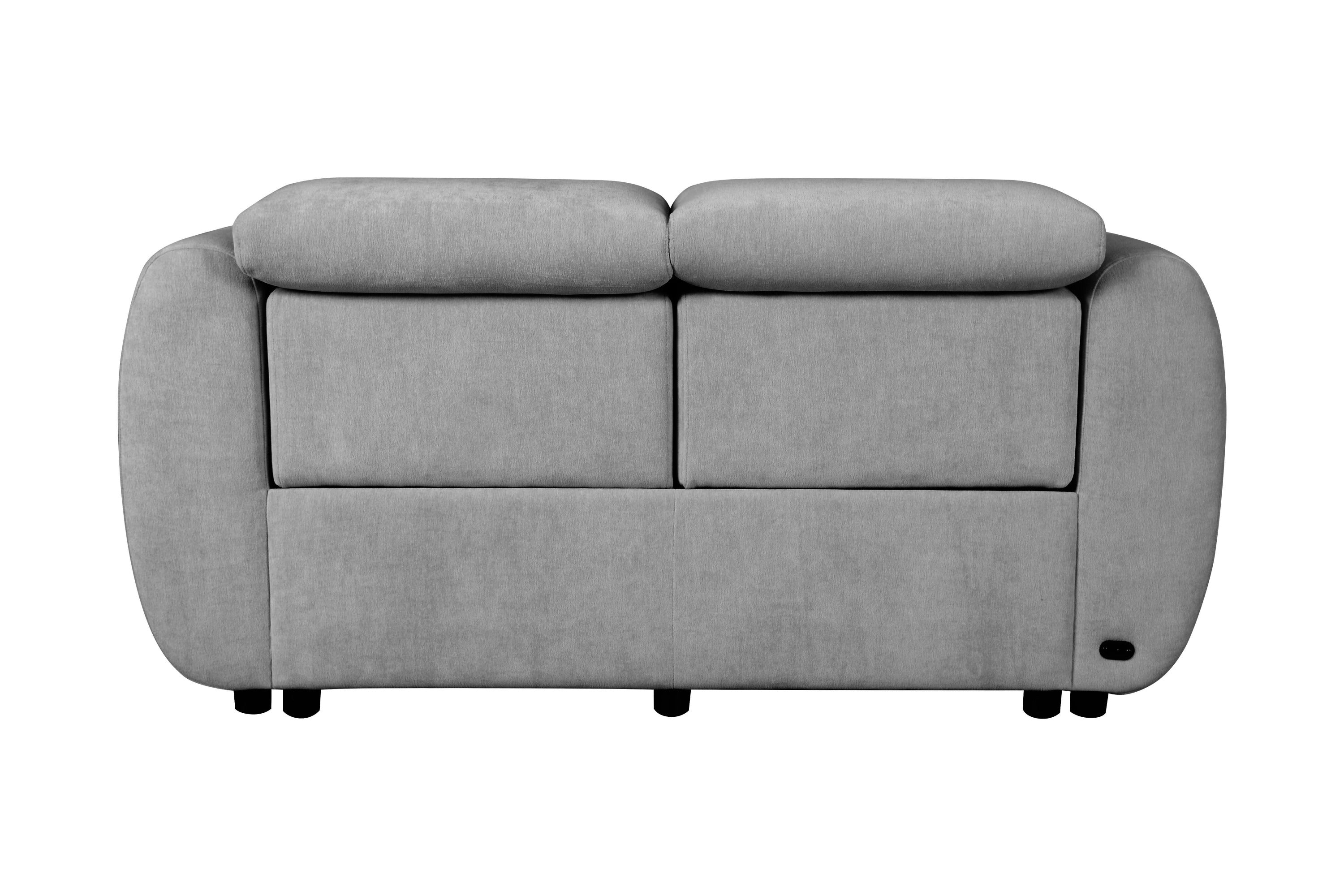 Brevig Modern Fabric Sofa w/ 2 Recliners