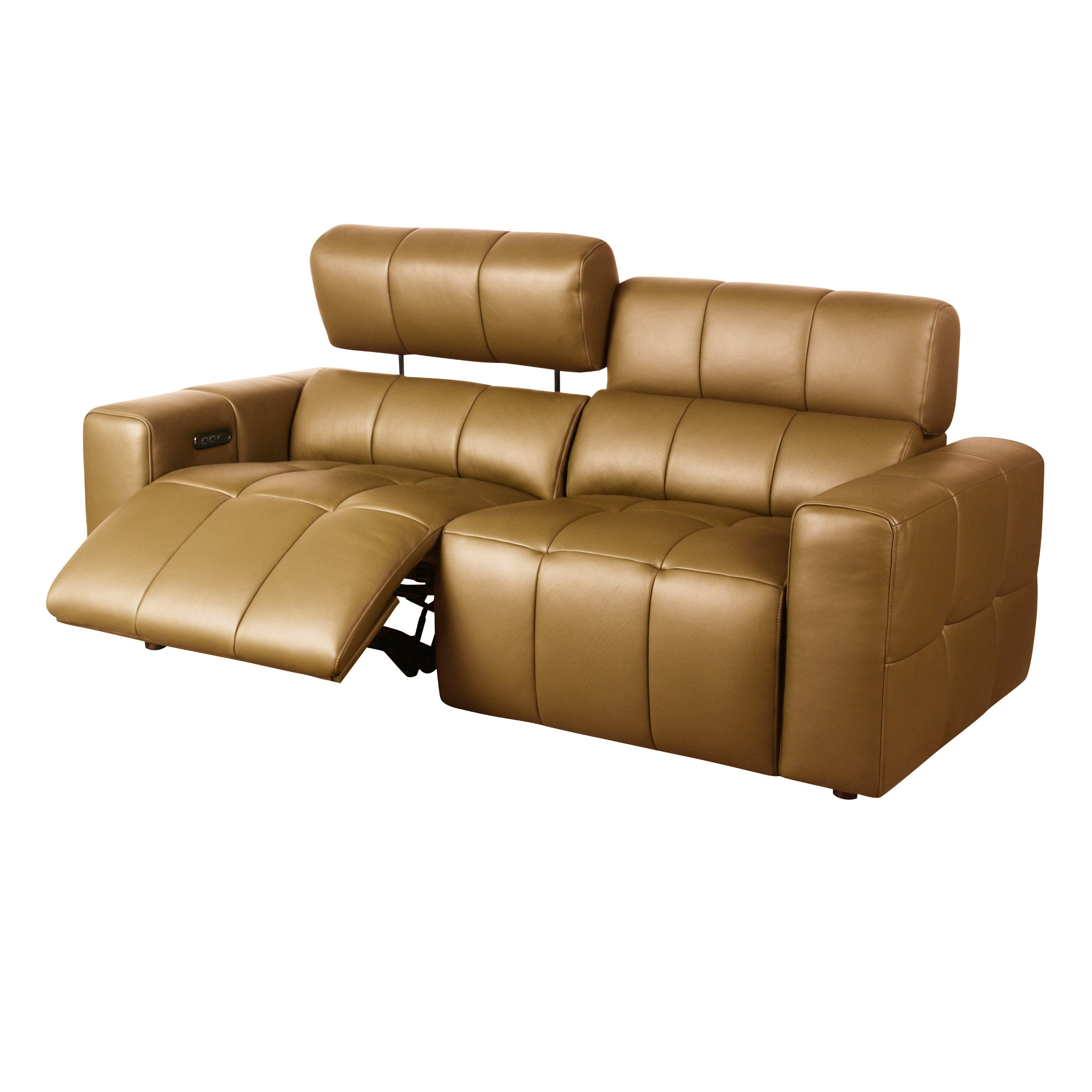 Divani Casa Chevak Modern Leather Sofa w/ 2 Recliners