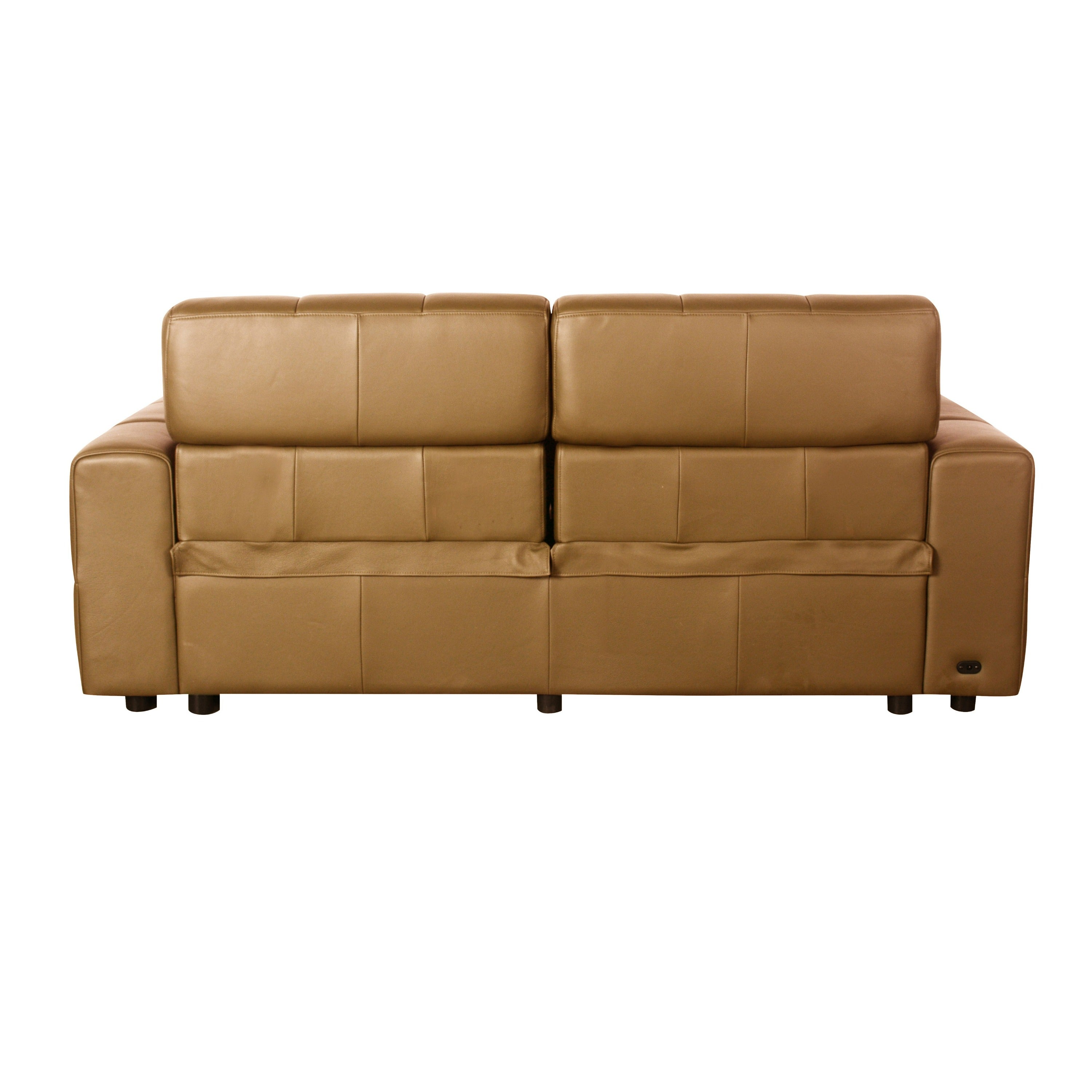 Chevak Modern Leather Sofa w/ 2 Recliners