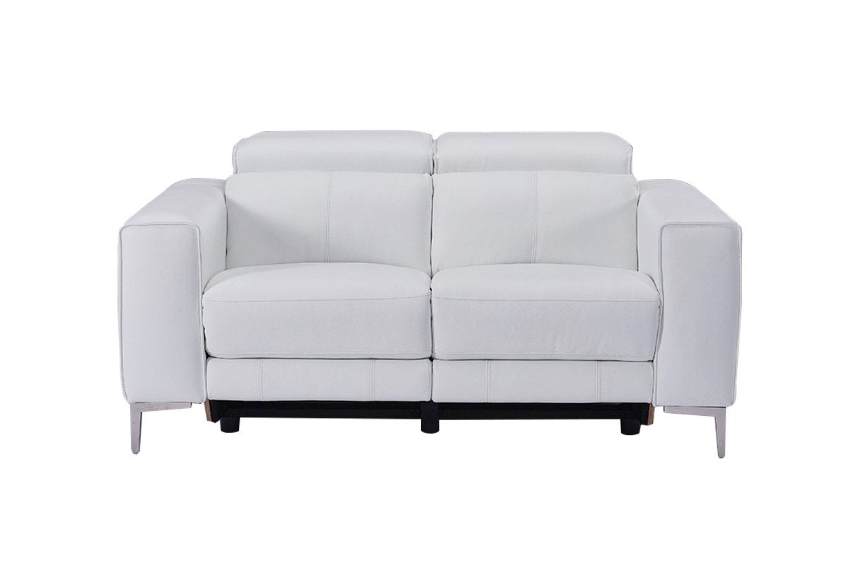 Divani Casa Chignik Modern Leather Sofa w/ 2 Recliners