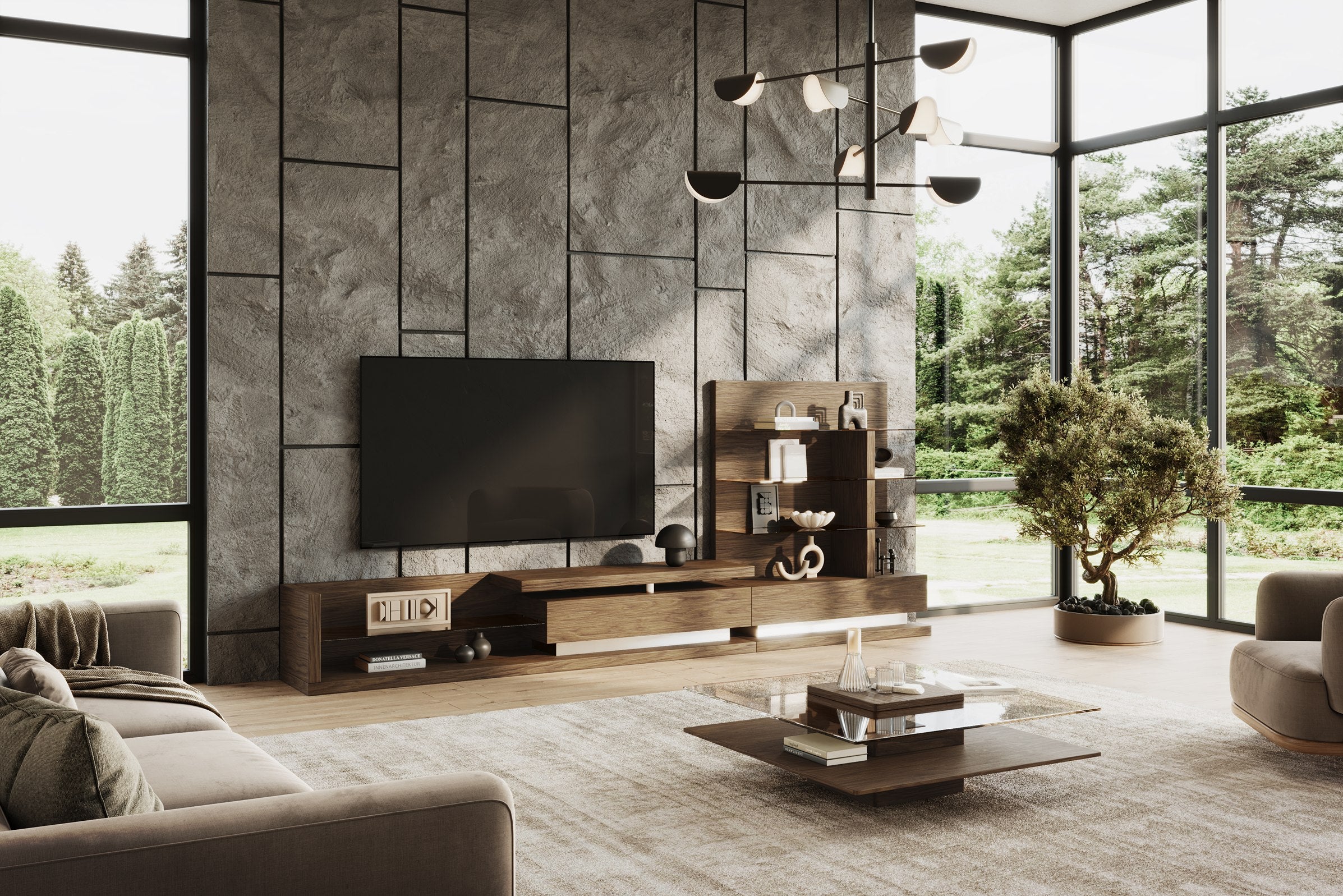 Clarion Modern Glass Coffee Table