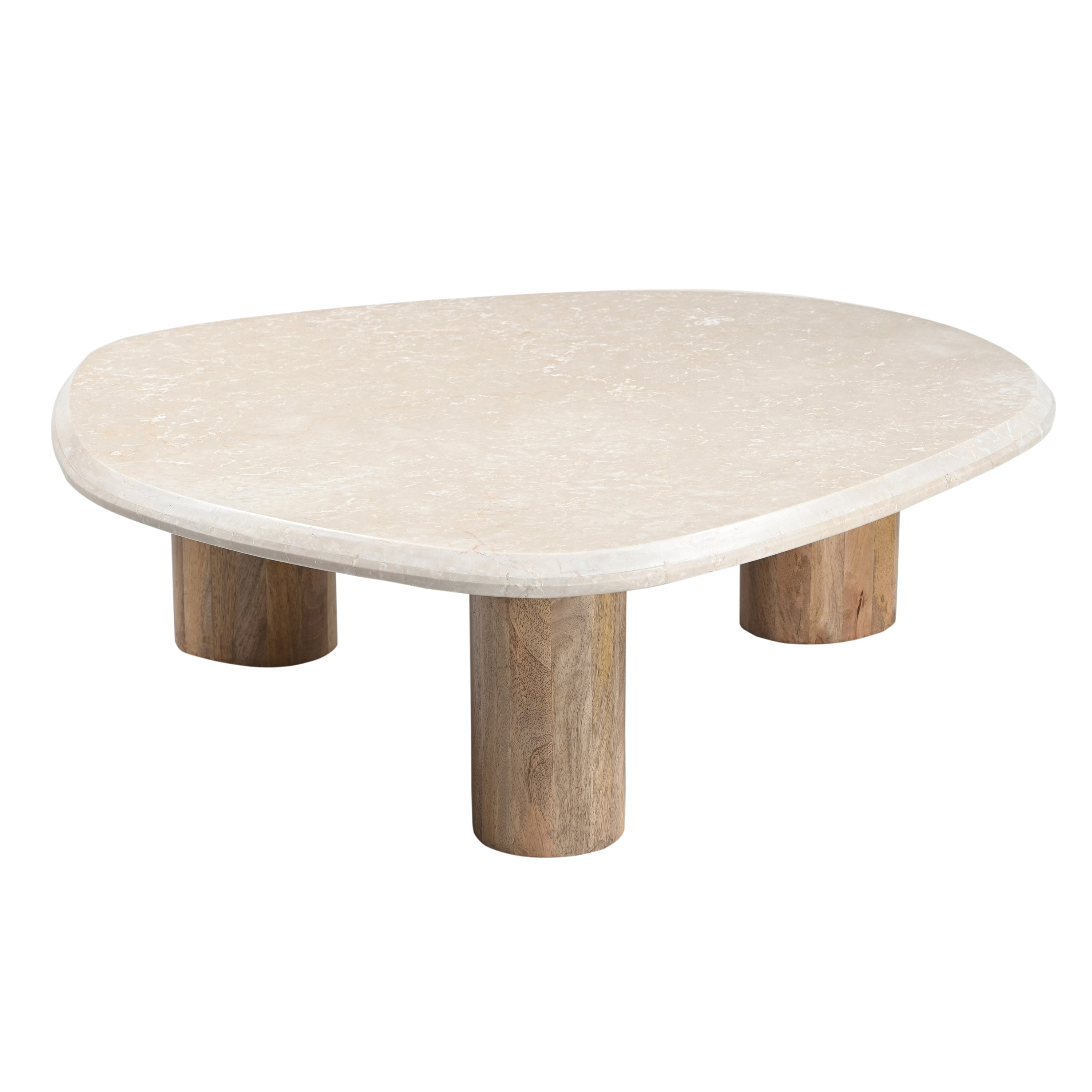 Marlin Modern Marble Mango Wood Nesting Table Set