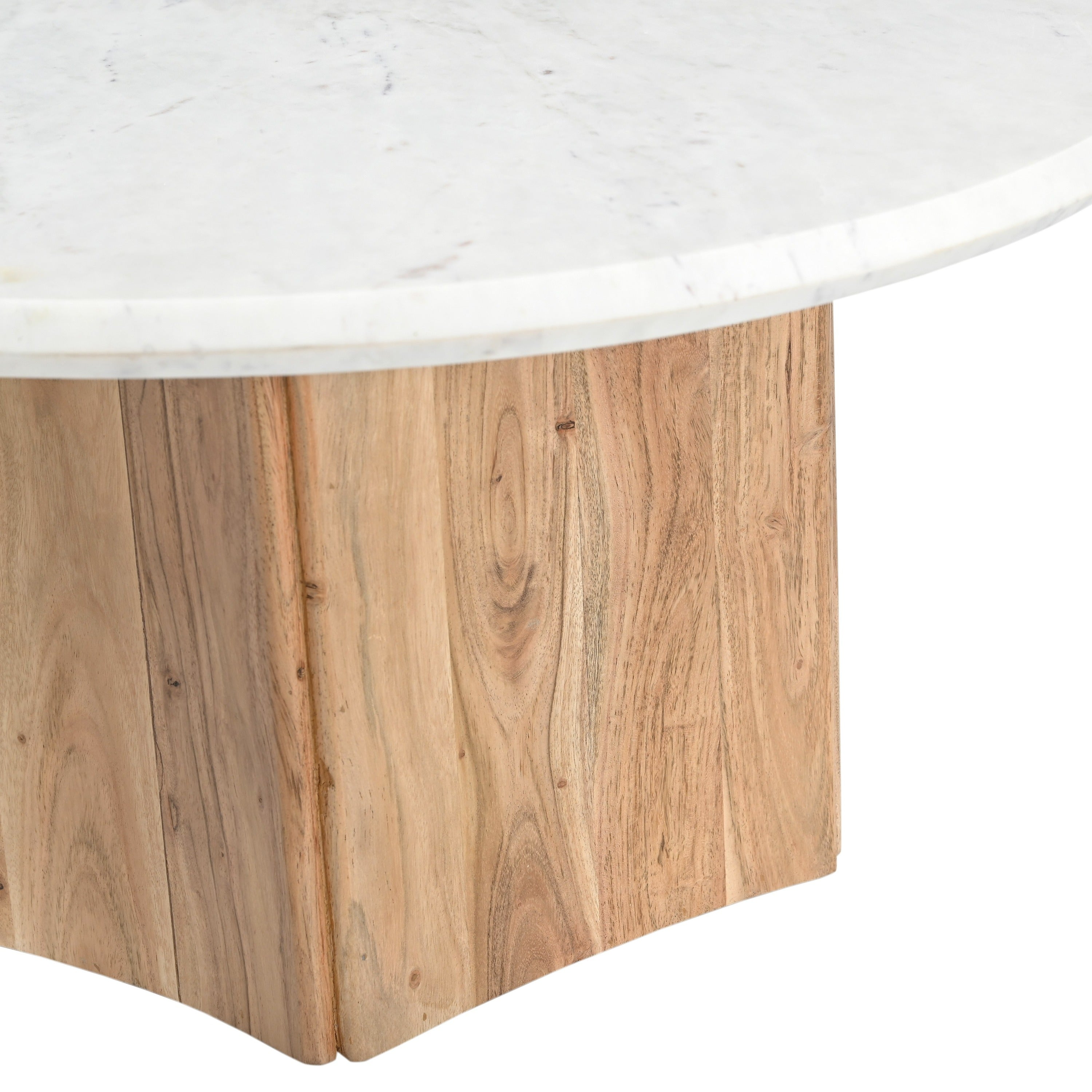 Dillinger Modern Marble Mango Wood Coffee Table