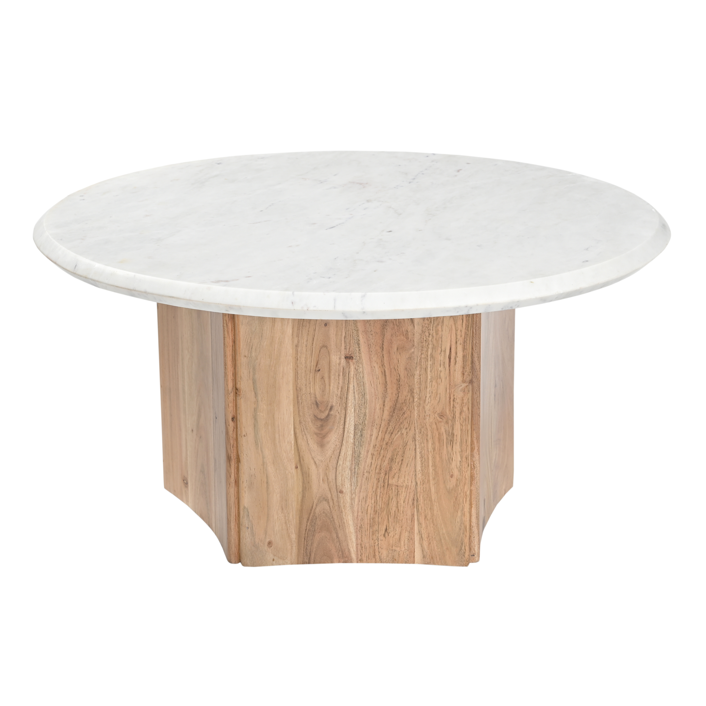 Dillinger Modern Marble Mango Wood Coffee Table