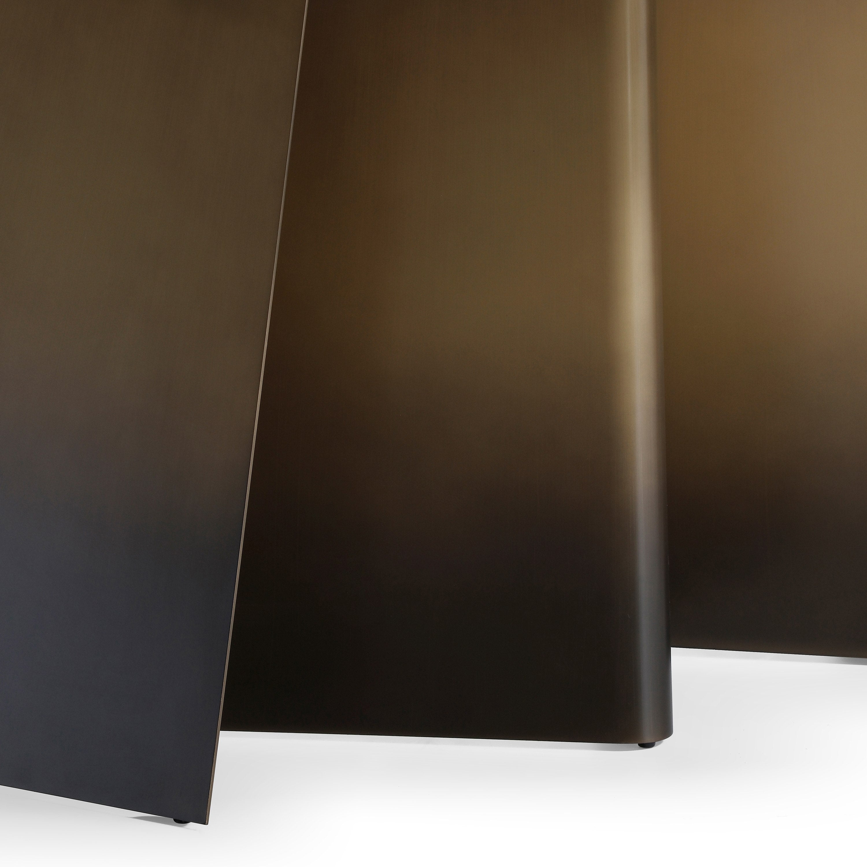 Clifford Contemporary Ceramic and Brushed Dining Table