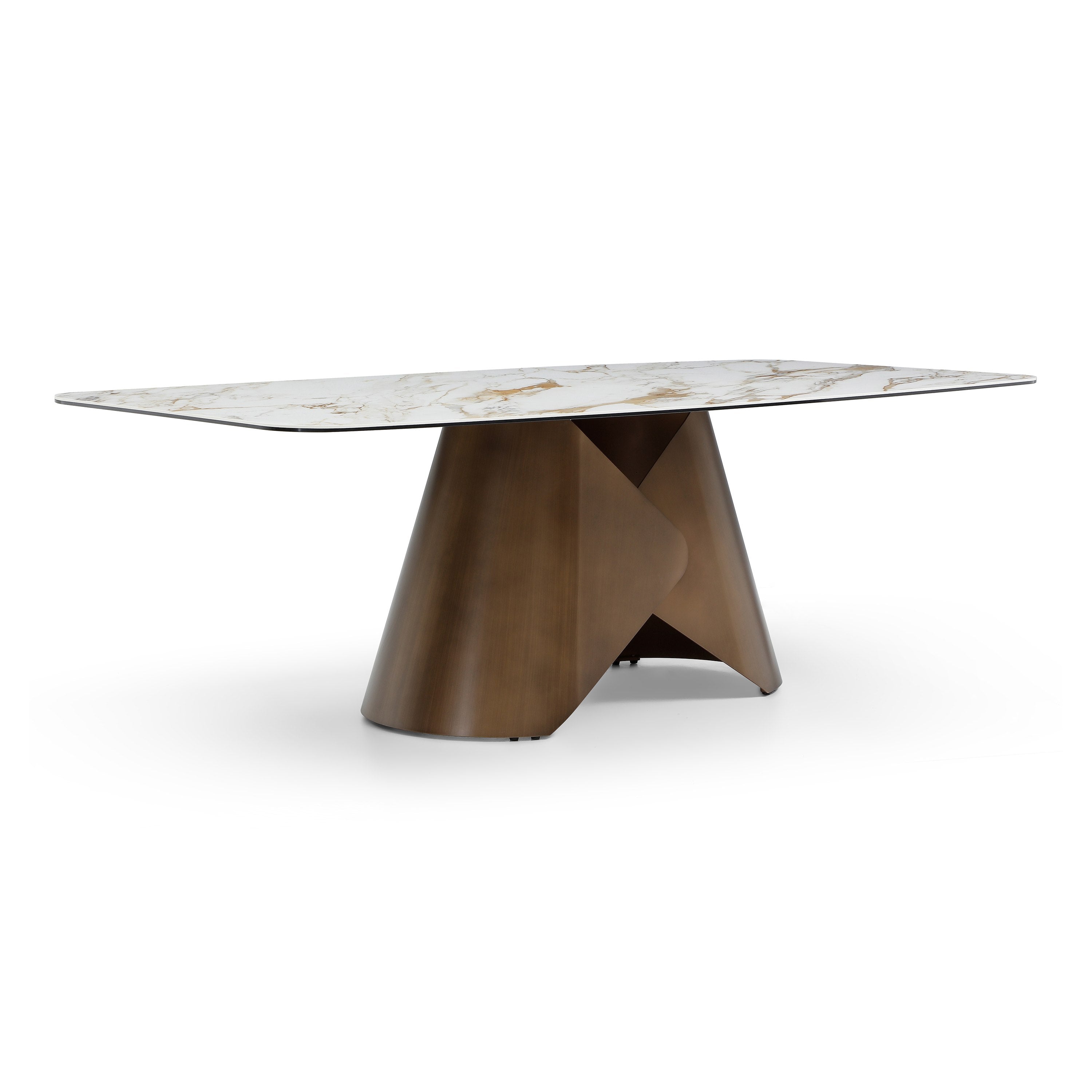 Chiswell Contemporary Ceramic Brushed Dining Table