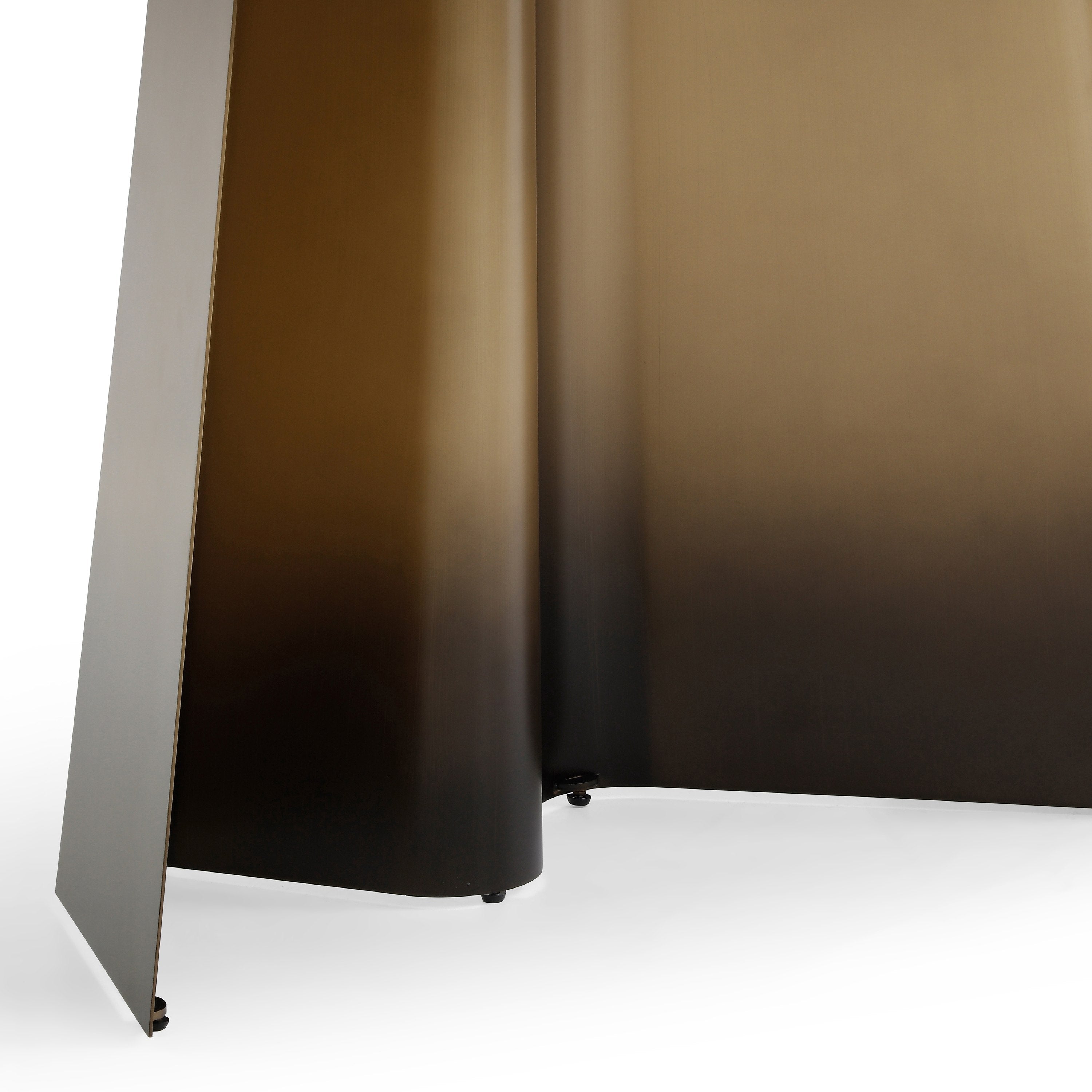 Clifford Contemporary Ceramic and Brushed Console Table
